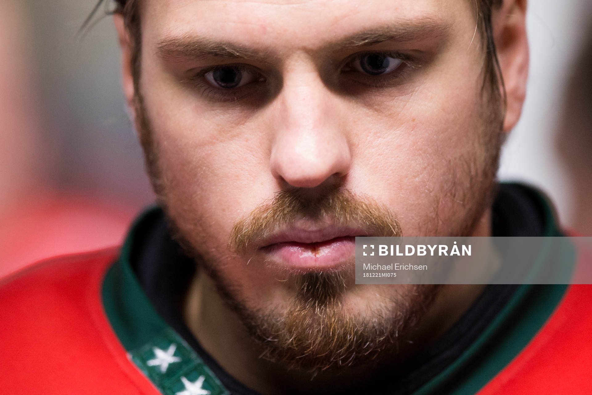 Frölundas Sebastian Stålberg innan ishockeymatchen i SHL