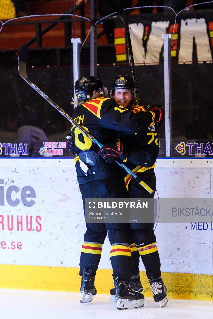 Brynäs Ludvig Nilsson och Joachim Rohdin jublar