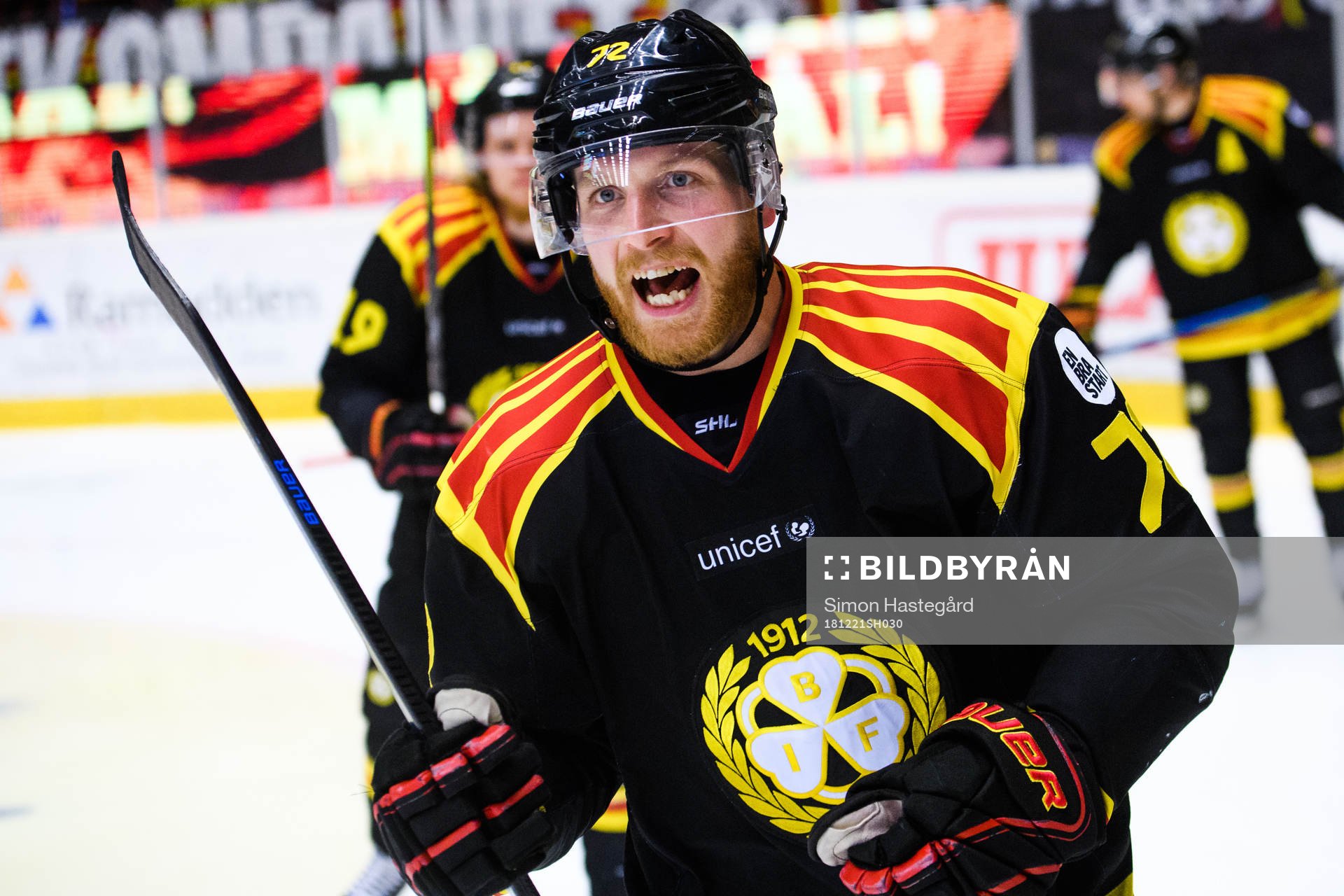 Brynäs Joachim Rohdin jublar