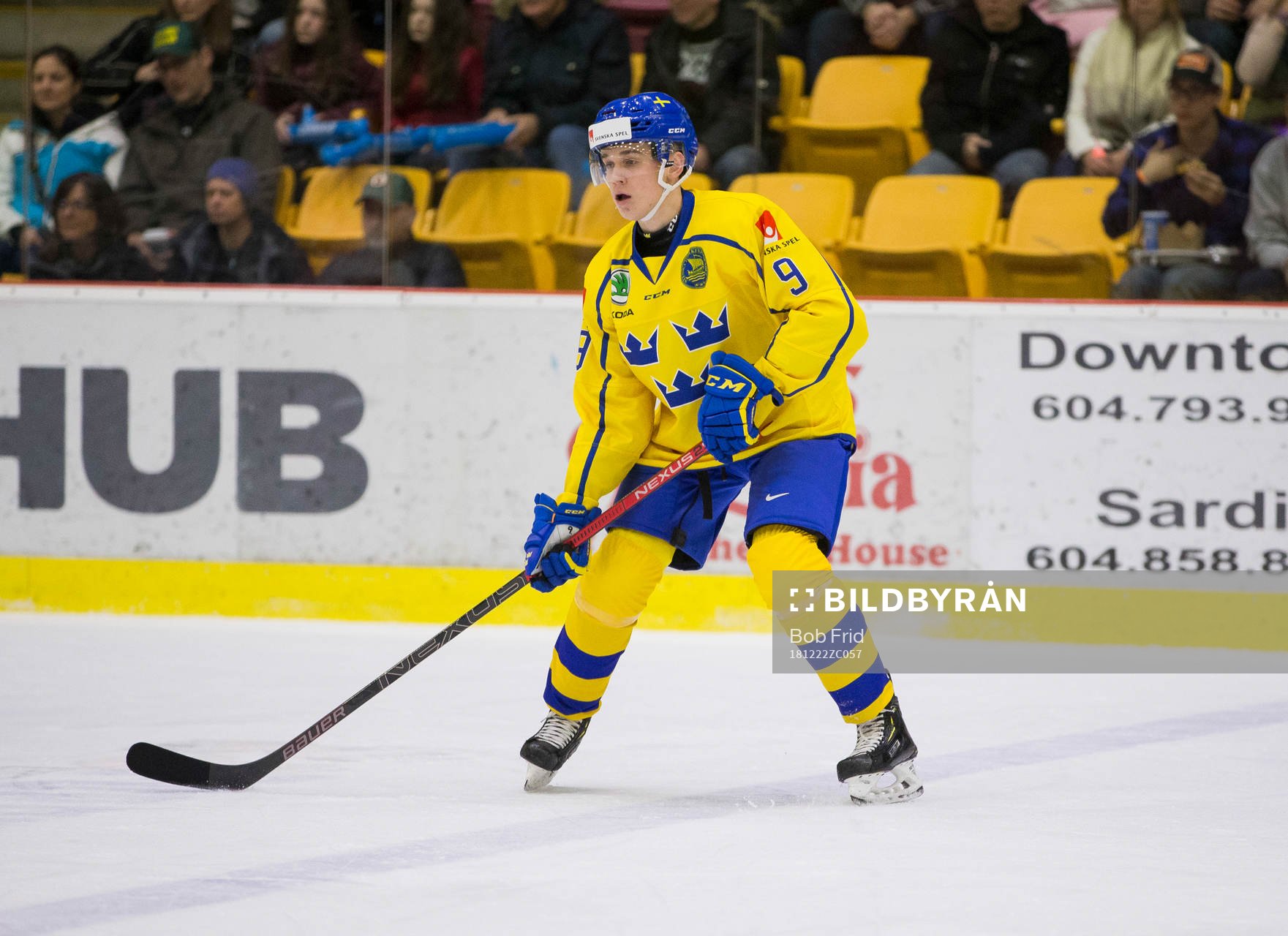 Sweden defenceman Nils Lundkvist (9)