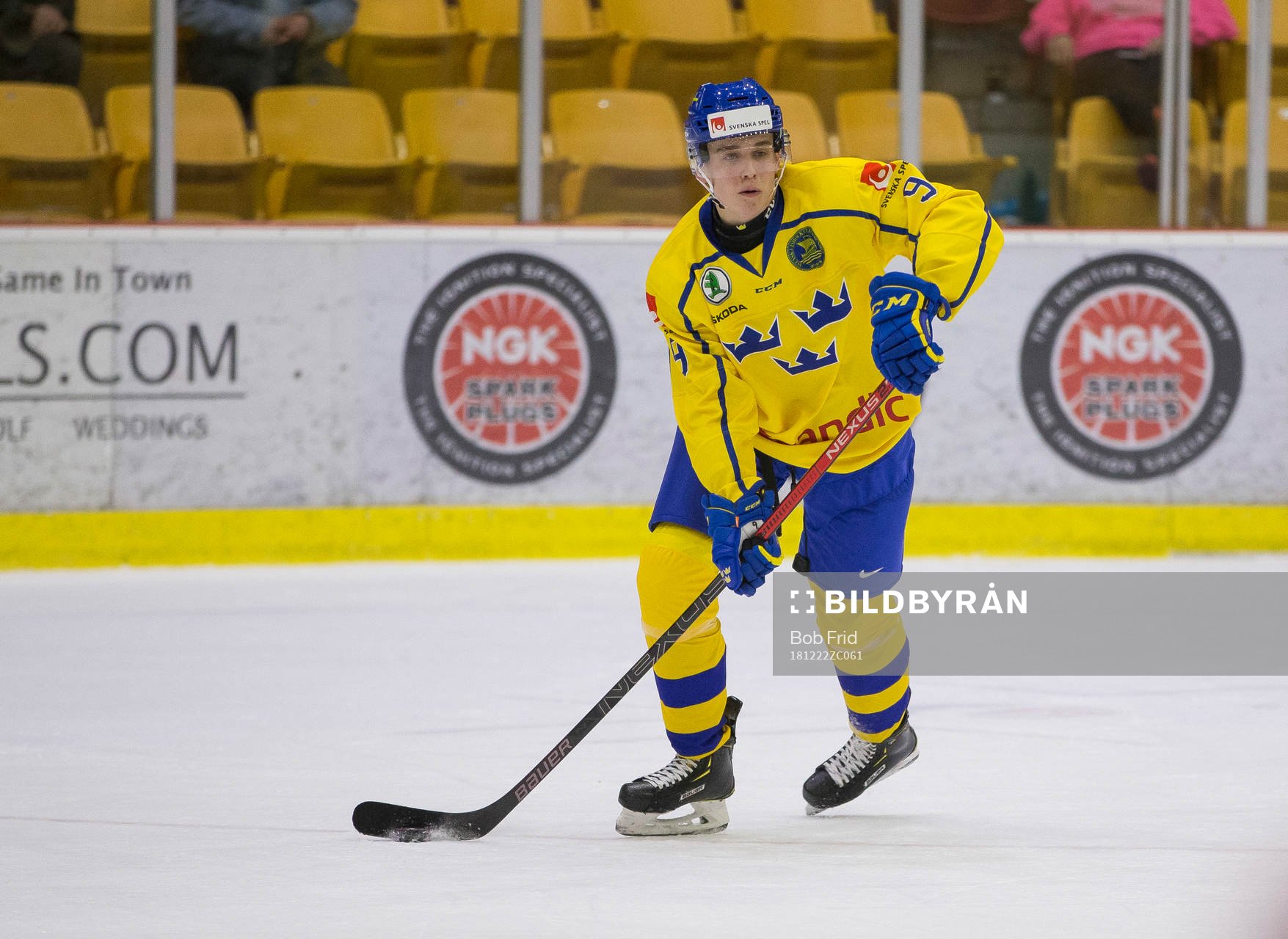 Sweden defenceman Nils Lundkvist (9)
