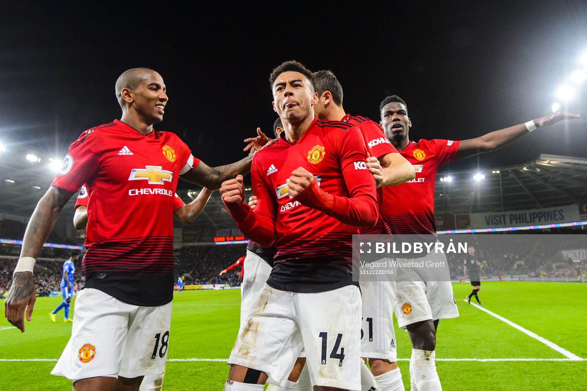 Jesse Lingard of Manchester United celebrates
