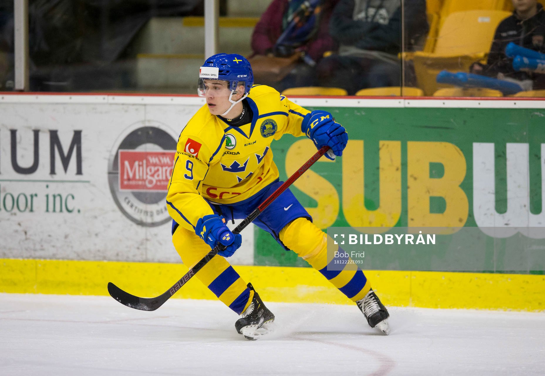 Sweden defenceman Nils Lundkvist (9)