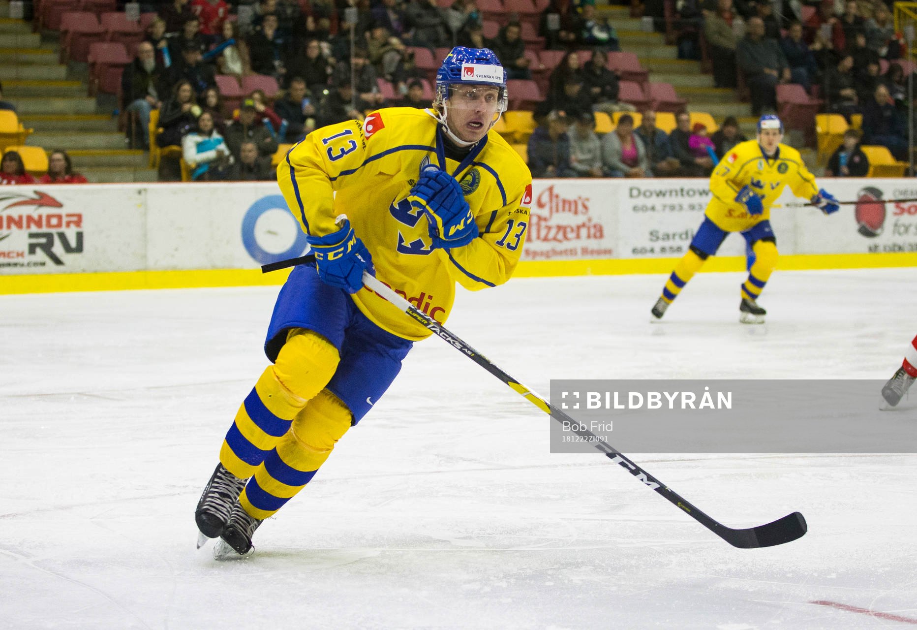 Sweden forward Johan Södergran (13)