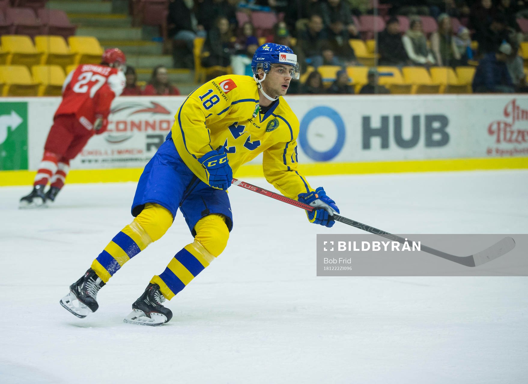 Sweden forward Jacob Olofsson (18)