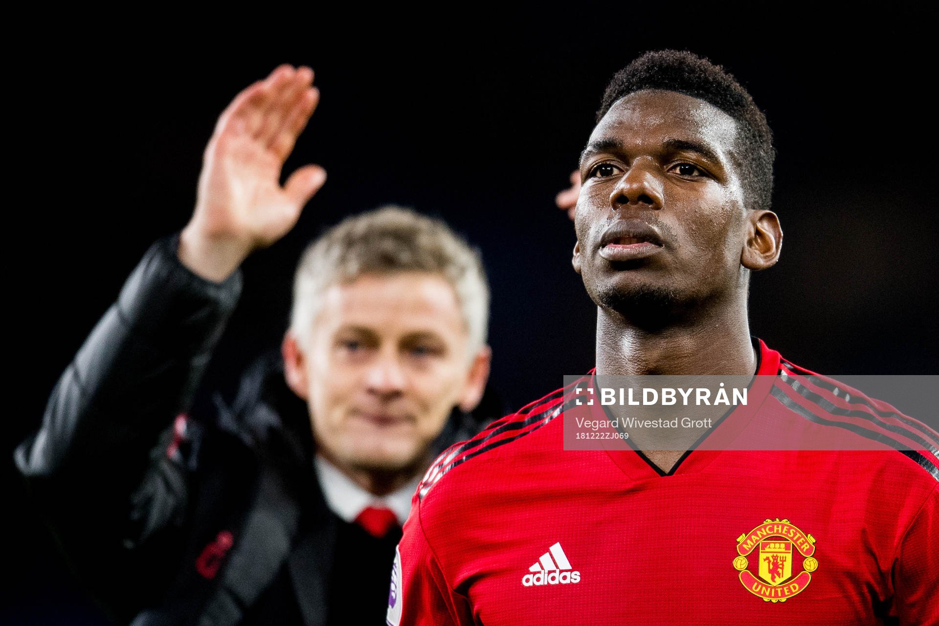 Ole Gunnar Solskjær, manager of Manchester United, and