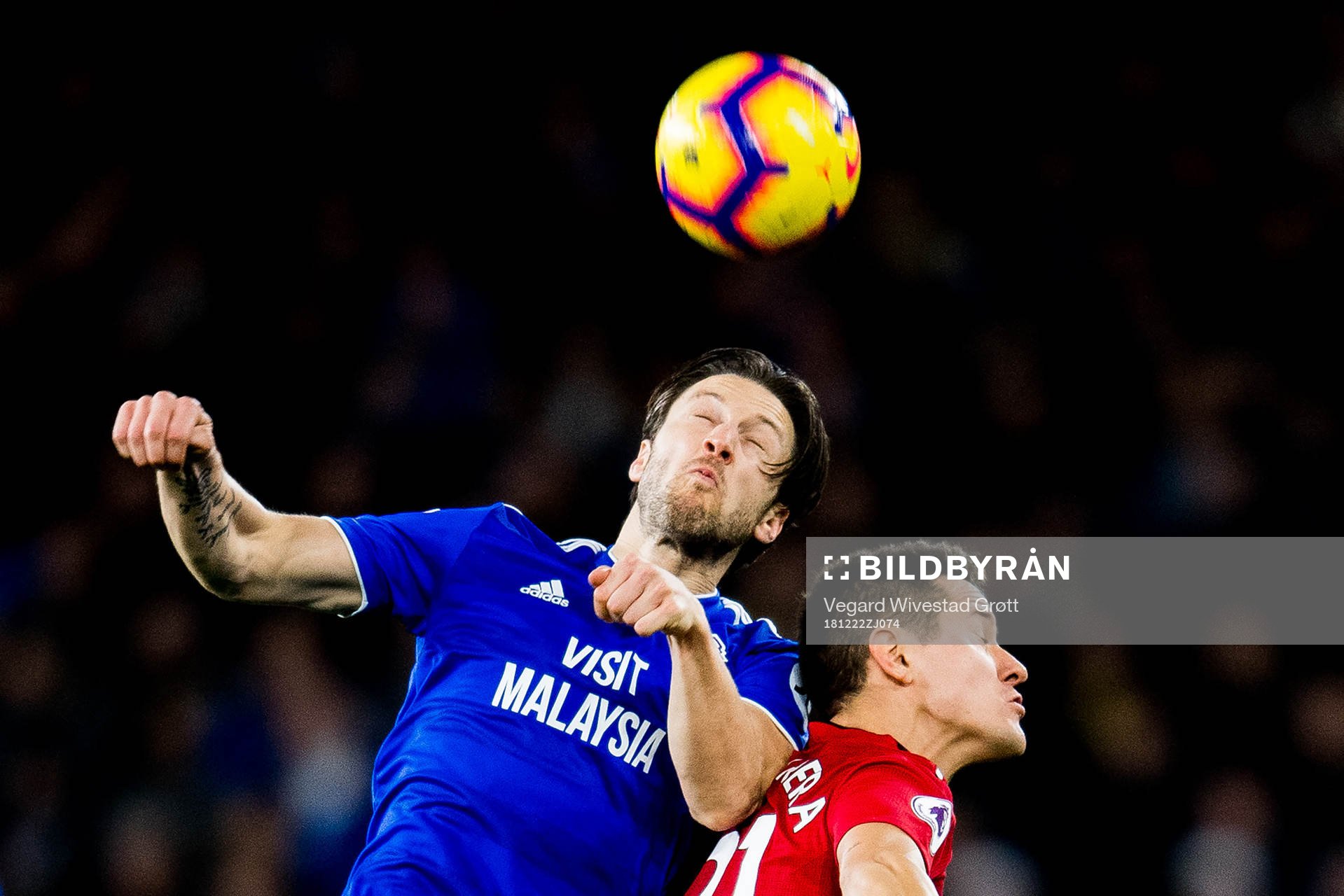 Harry Arter of Cardiff and Ander Herrera of Manchester