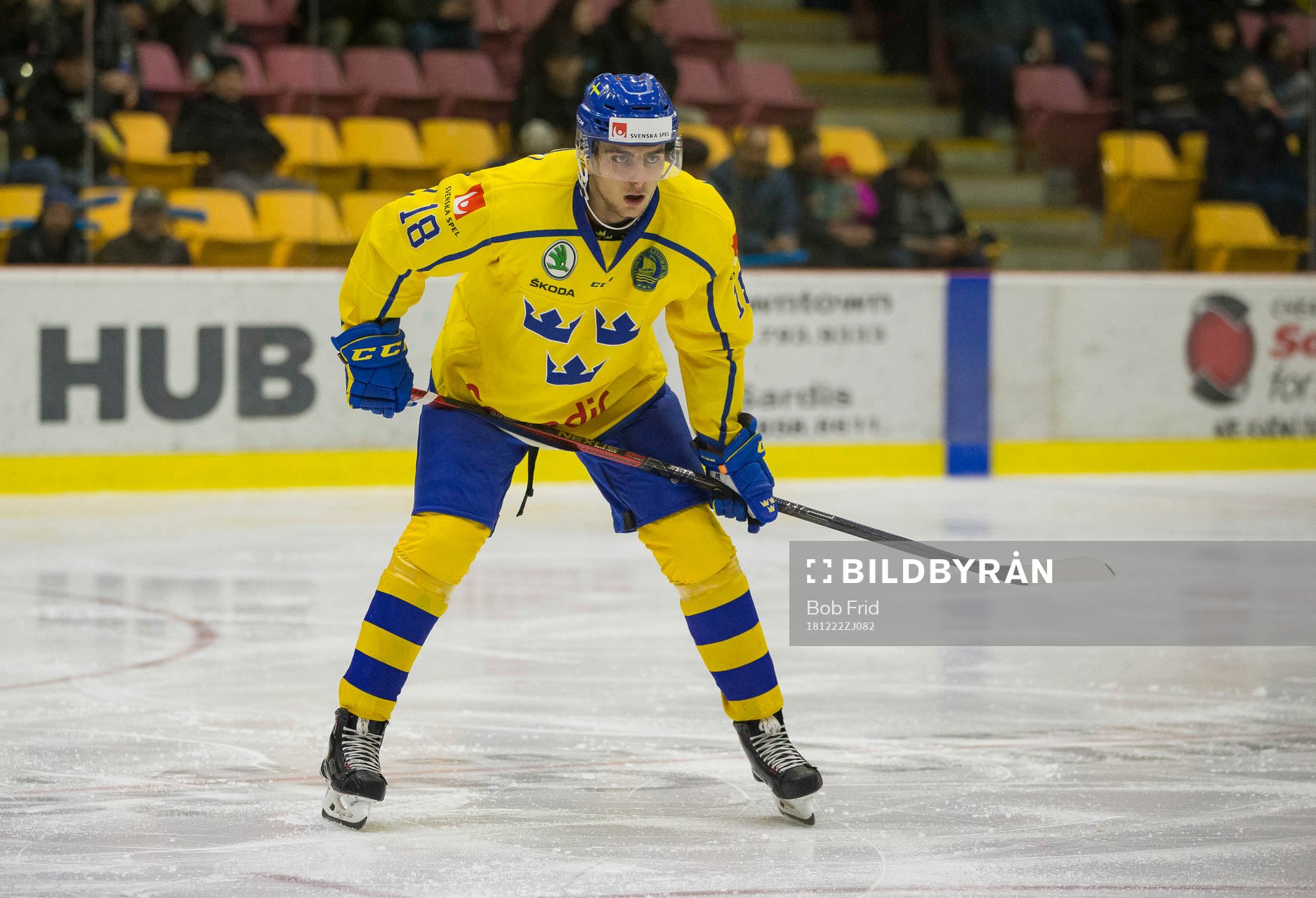 Sweden forward Jacob Olofsson (18)