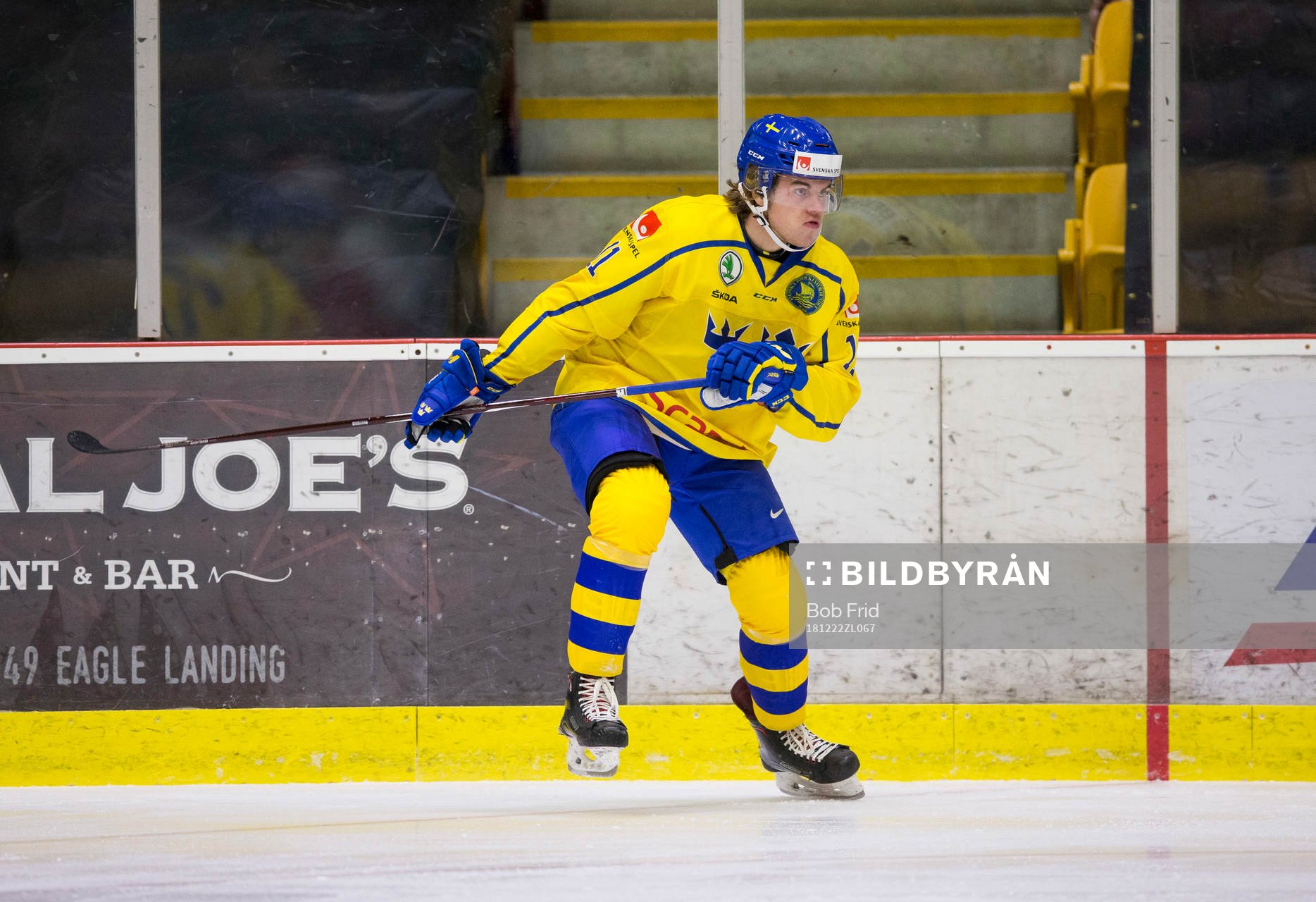 Sweden forward Samuel Fagemo (11)  in action  against