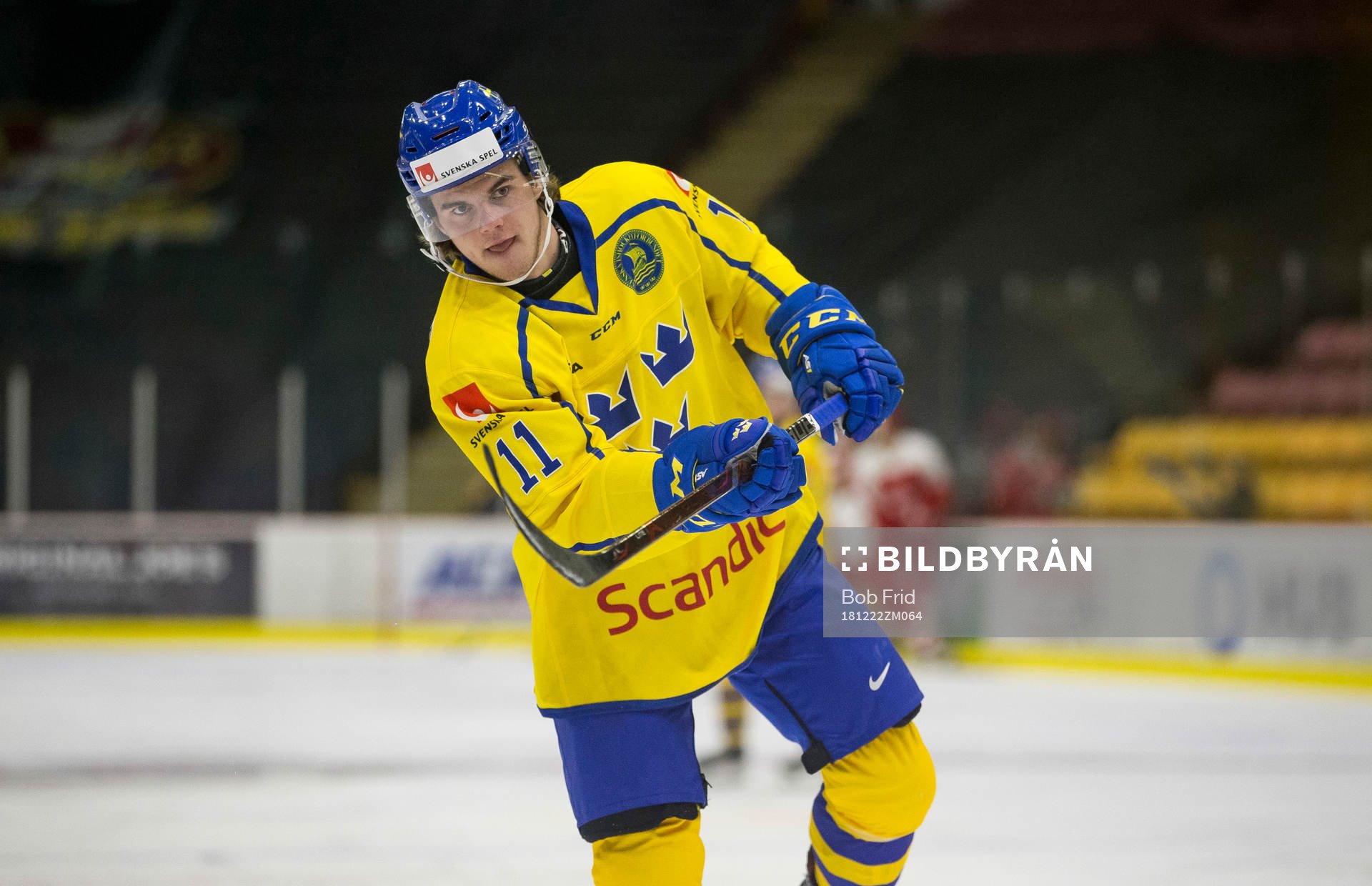 Sweden forward Samuel Fagemo (11)  in action  against