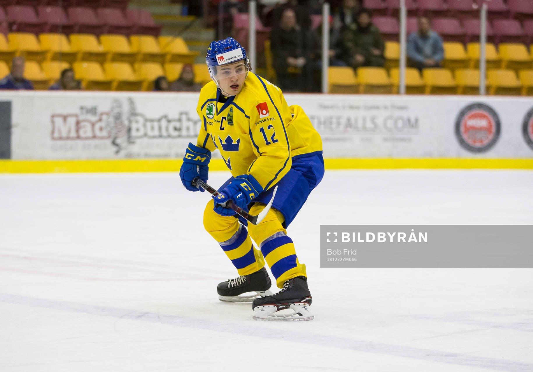 Sweden defenceman Erik Brännström (12)