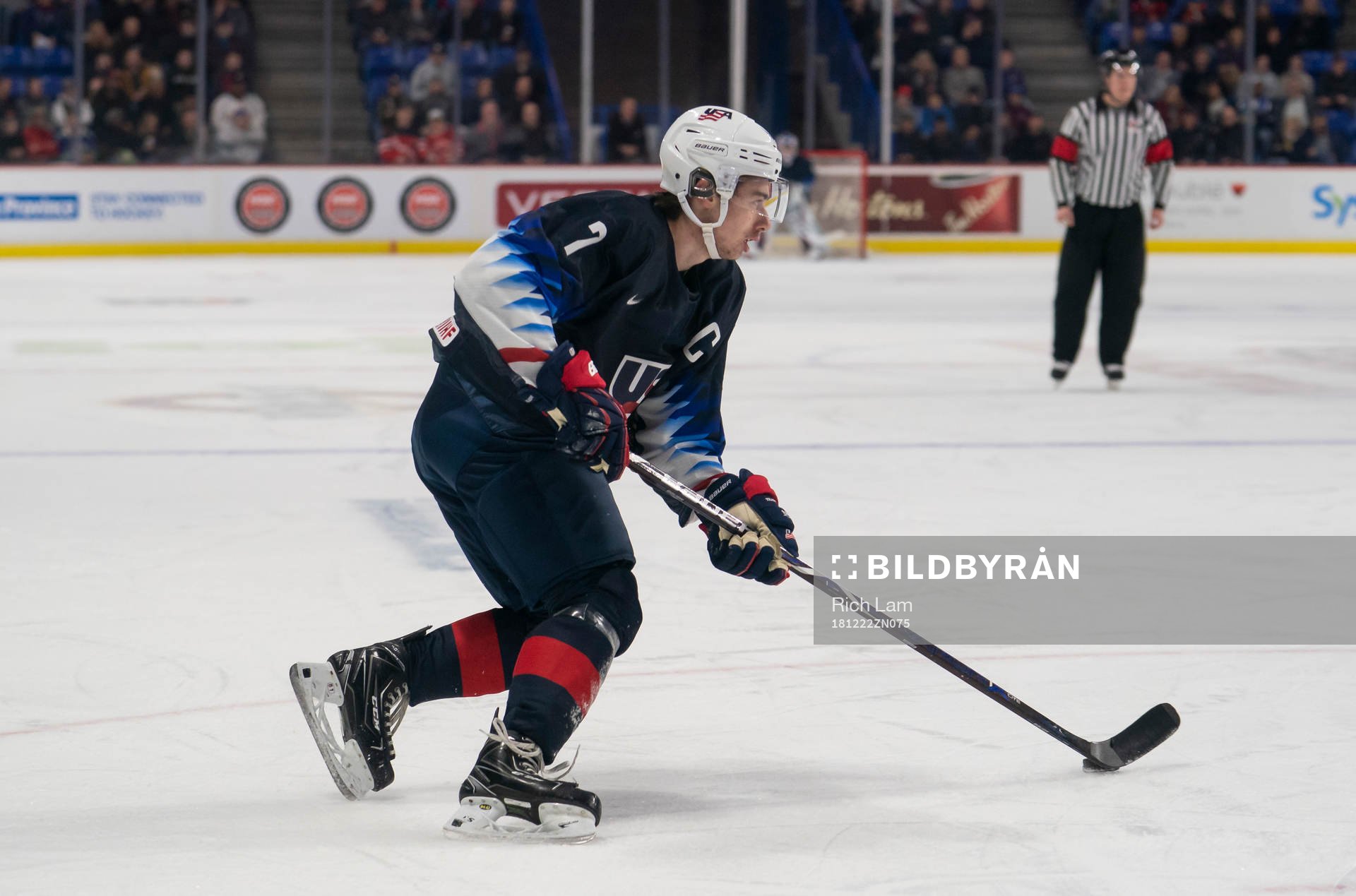 Quinn Hughes #7 of the United States