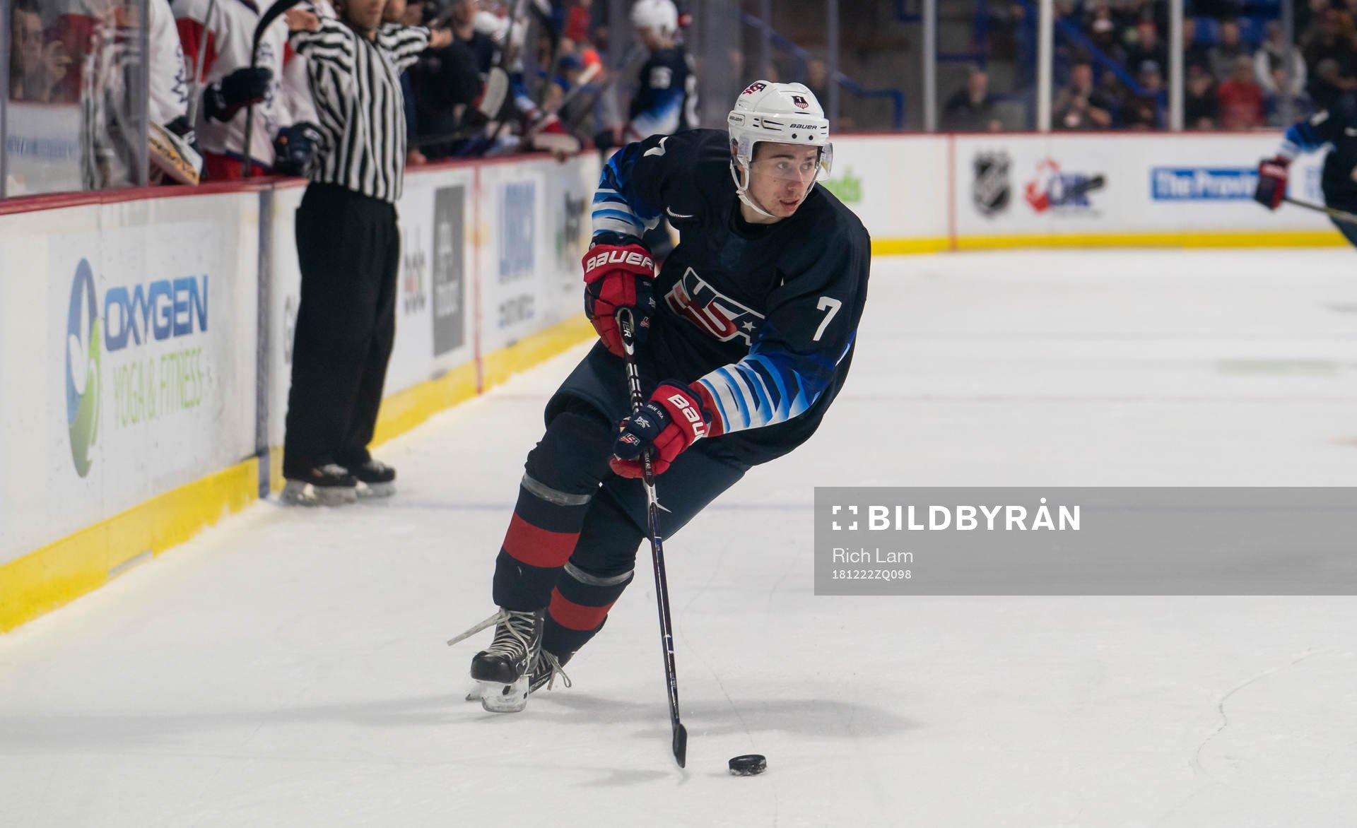 Quinn Hughes #7 of the United States