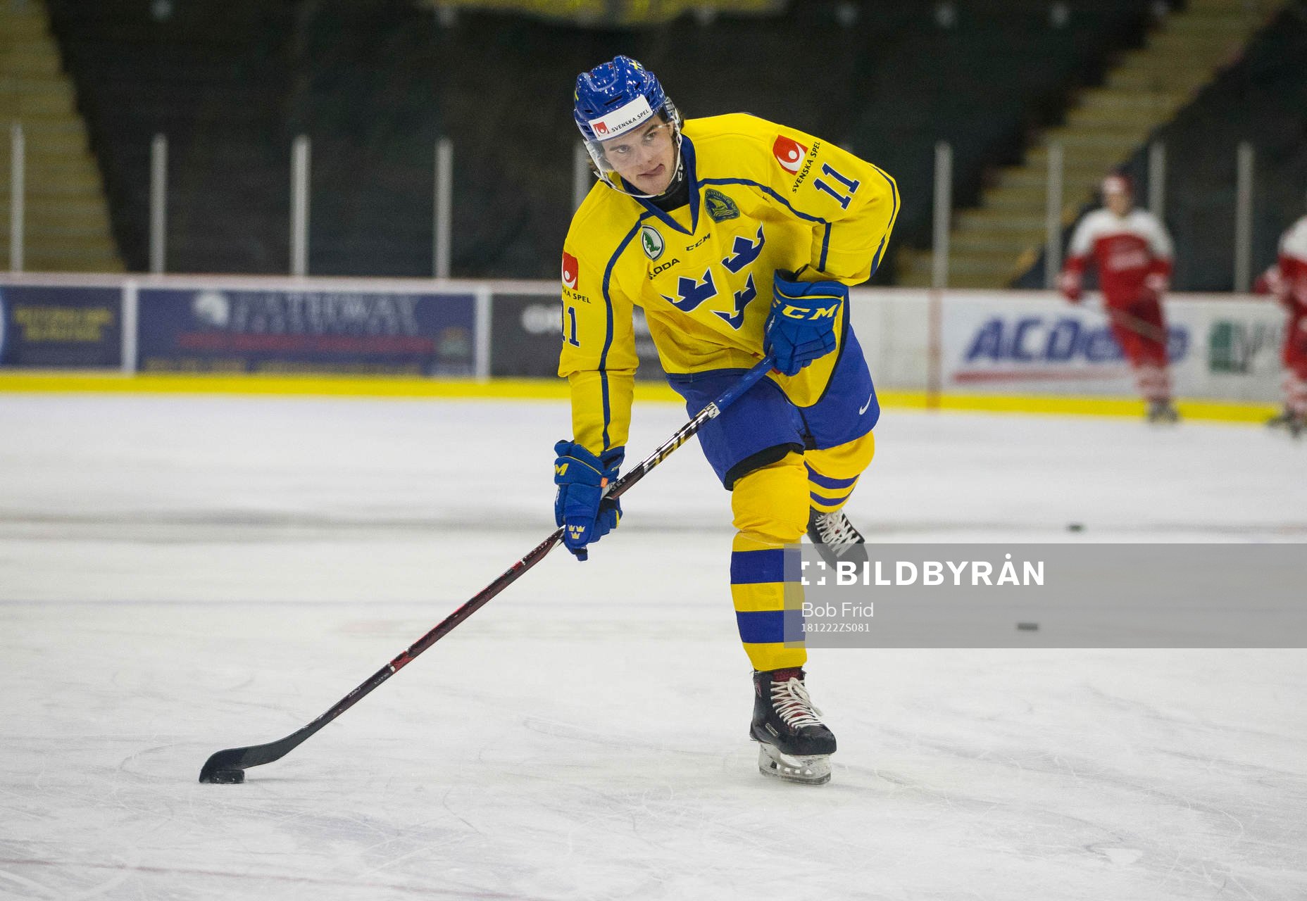 Sweden forward Samuel Fagemo (11)  in action  against