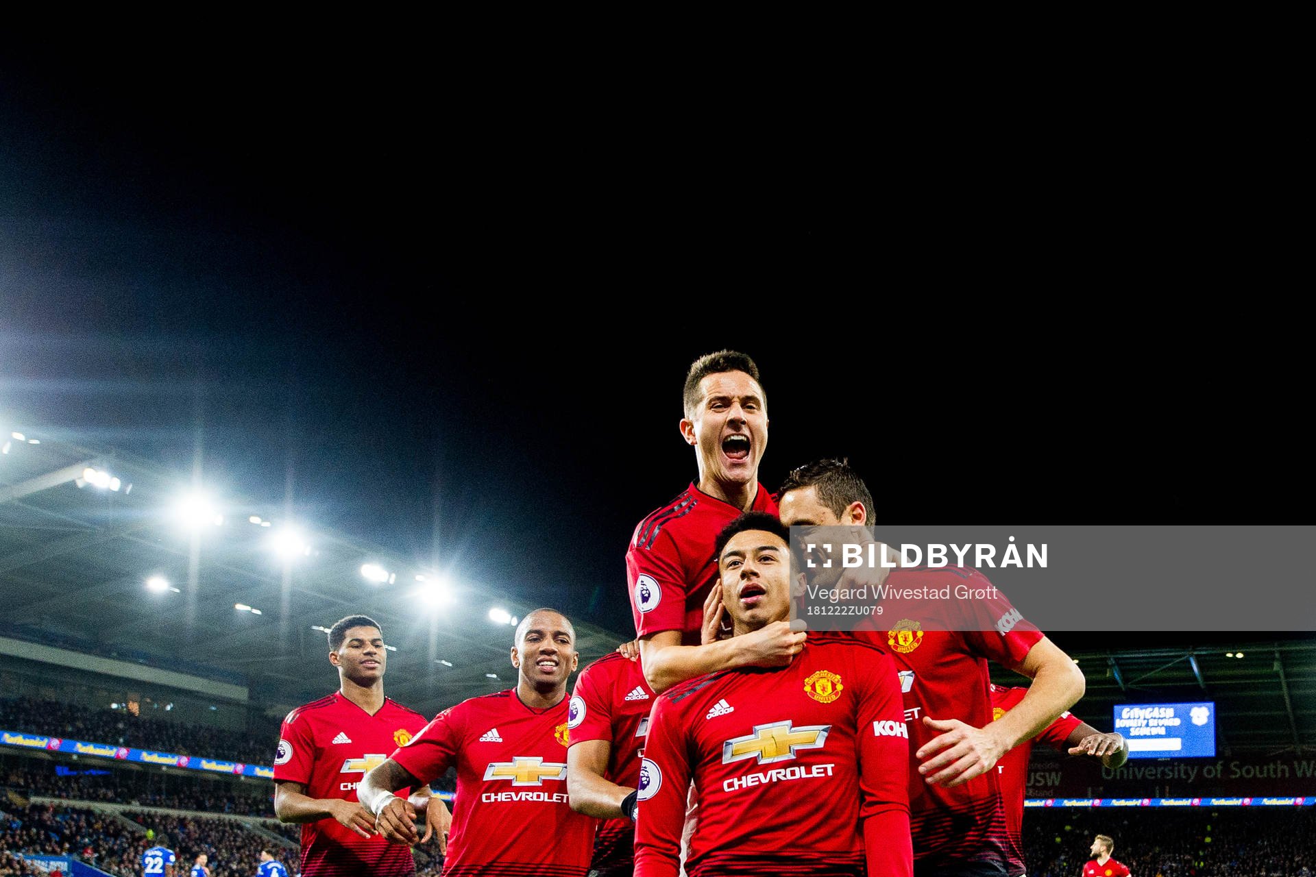 Jesse Lingard of Manchester United celebrates with