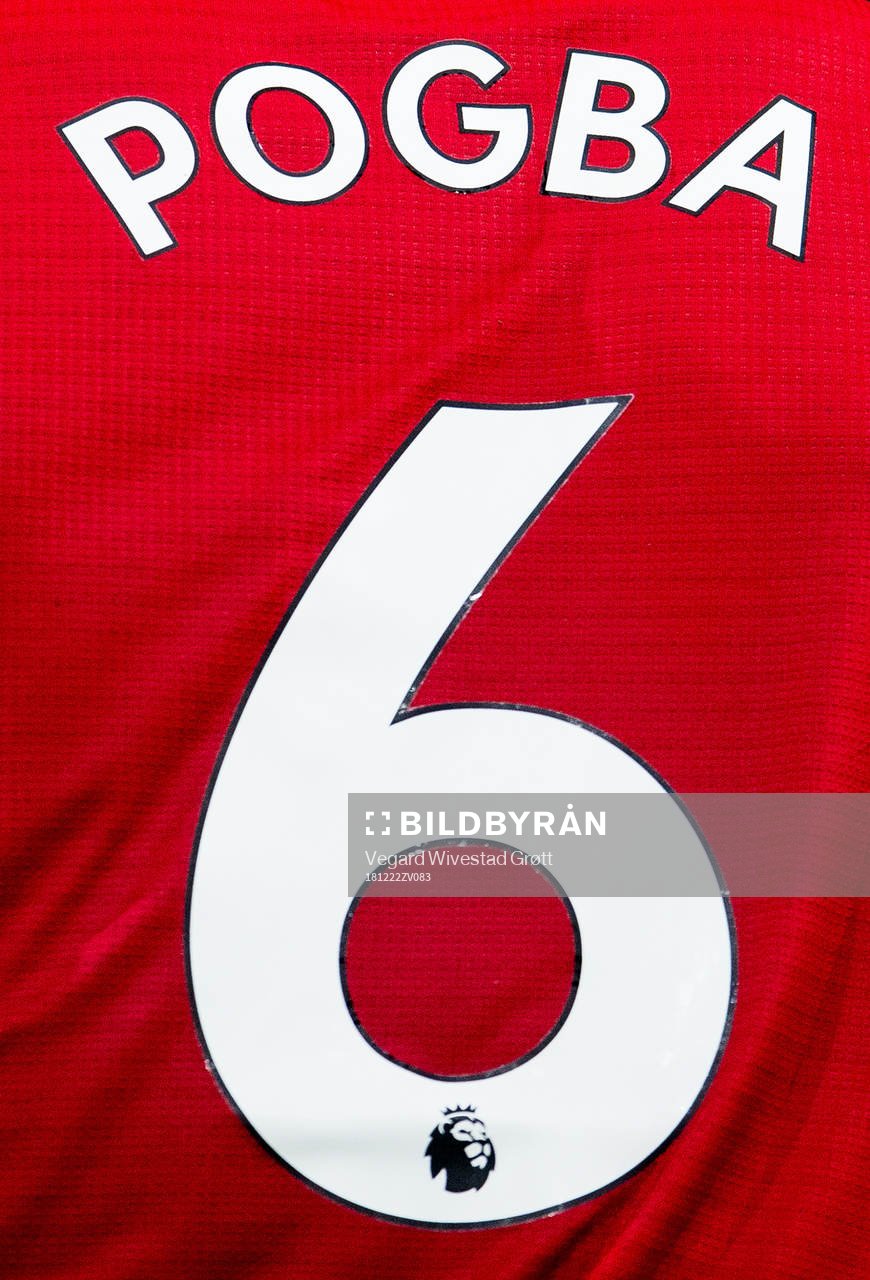 The shirt of Paul Pogba of Manchester United