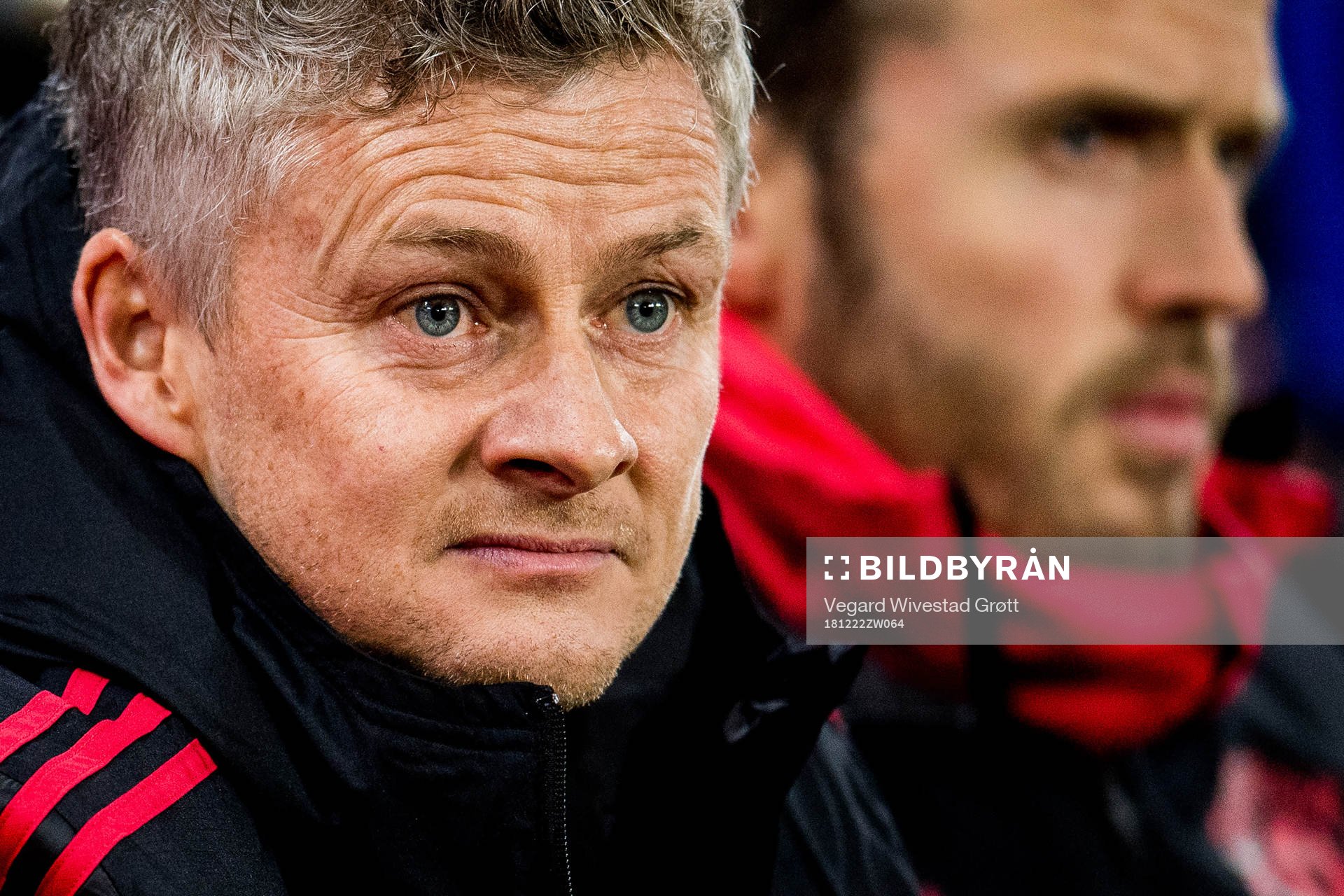 Ole Gunnar Solskjær, manager of Manchester United, and Michael Carrick ahead of the Premier League match between Cardiff and Manchester United on December 22, 2018 in Cardiff.
