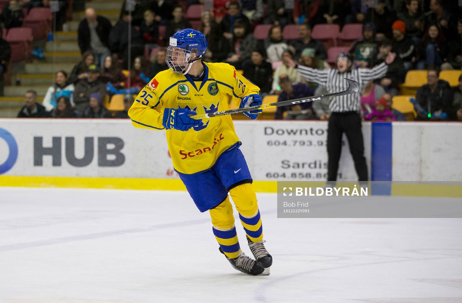 Sweden defenceman Philip Broberg (25)