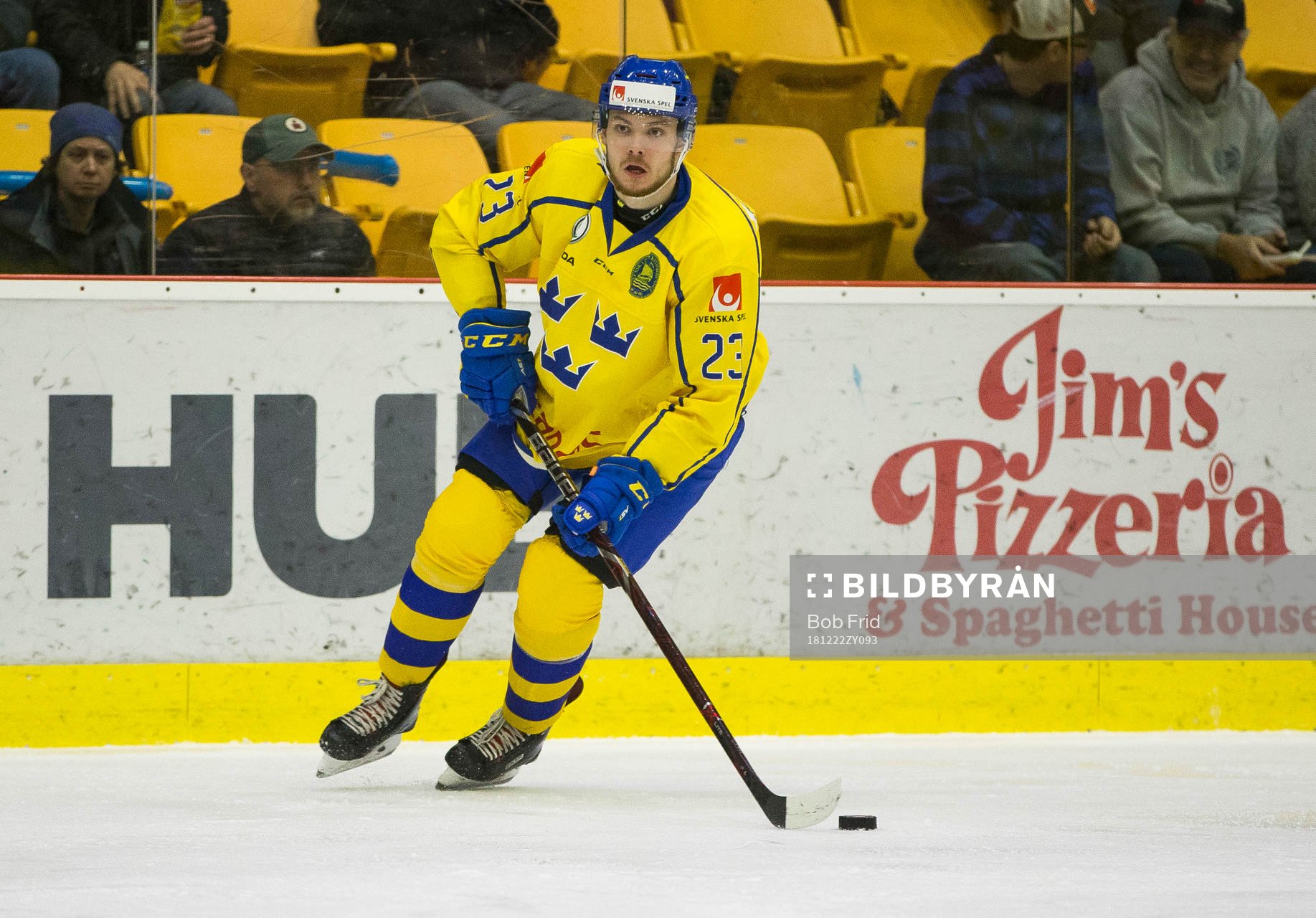 Sweden forward Lucas Elvenes (23)