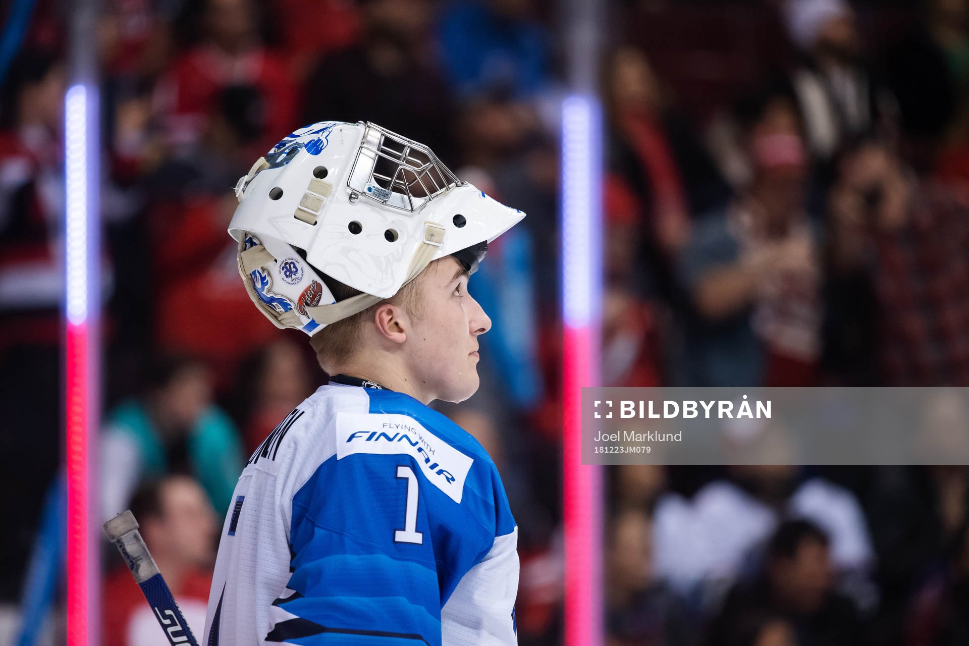 Goaltender Ukko-Pekka Luukkonen of Finland