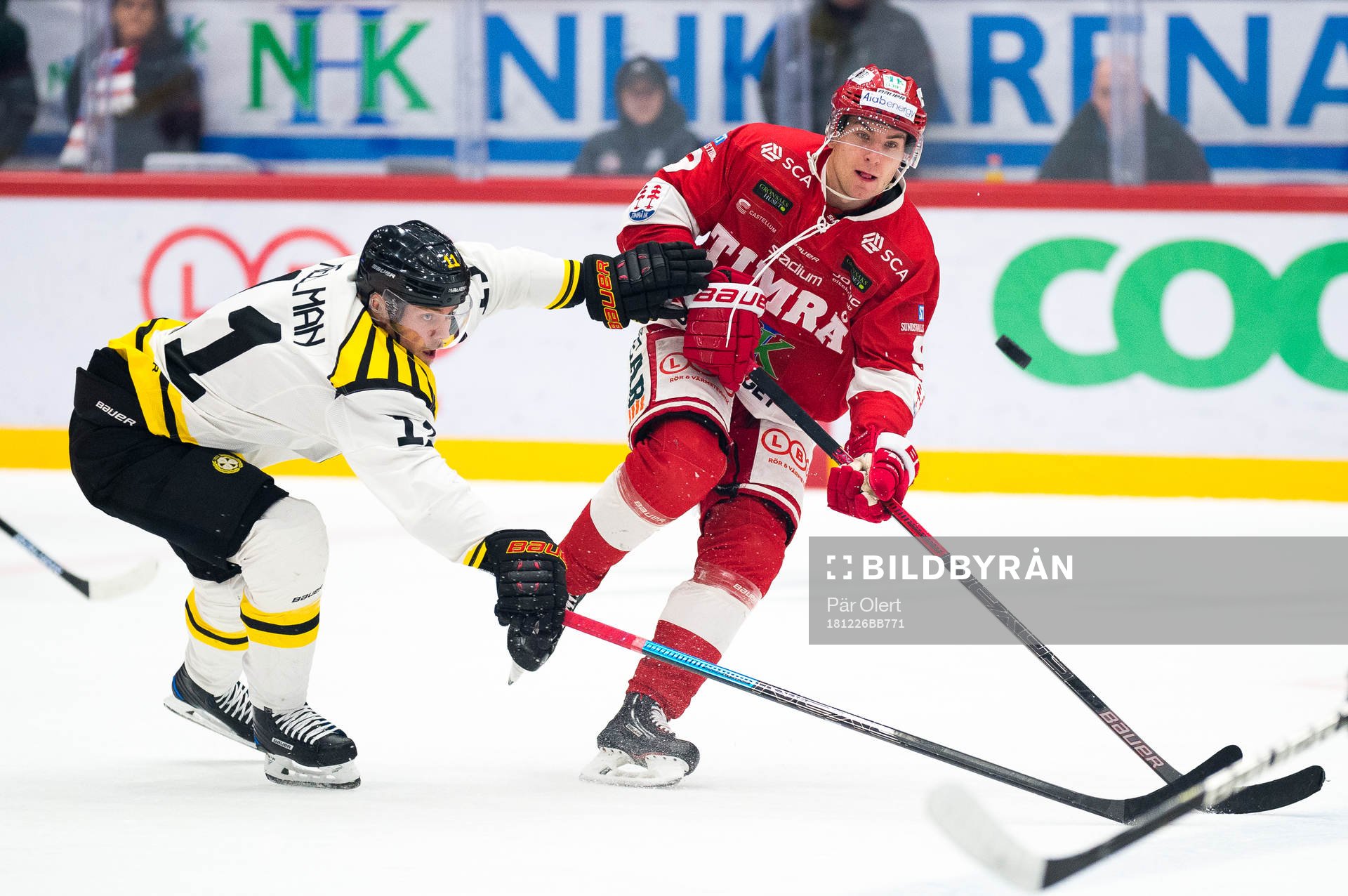 Brynäs Joel Kellman och Timrås Rickard Palmberg
