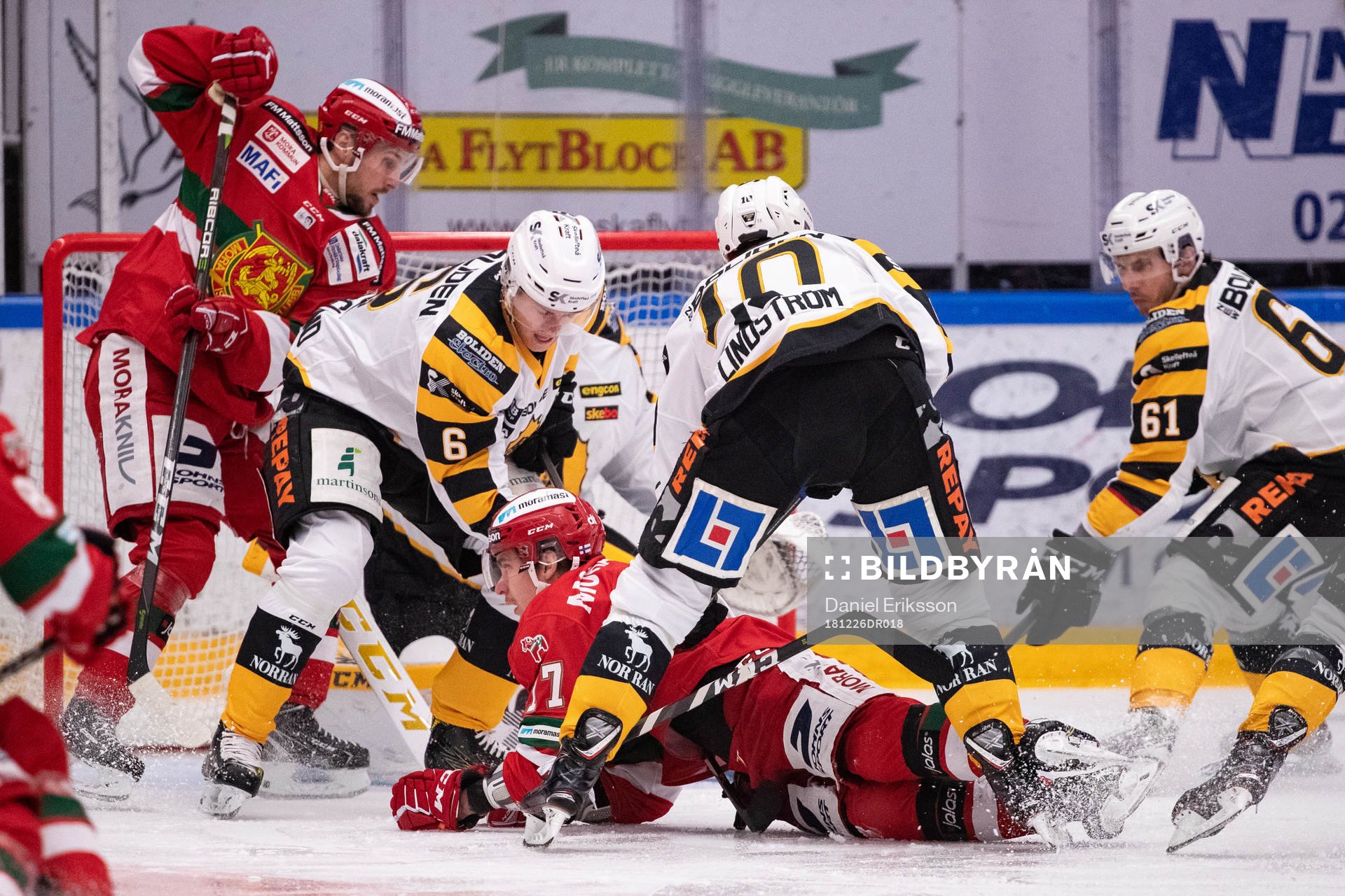 Moras Mathias Bromé och Skellefteås Filip Berglund och