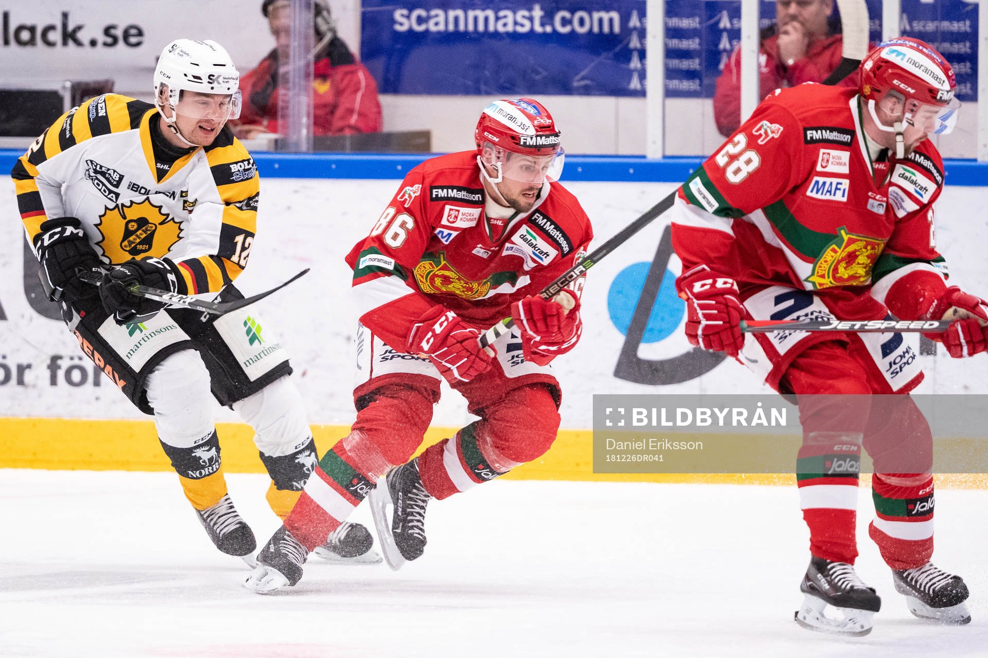Skellefteås Adam Pettersson och Moras Mathias Bromé och
