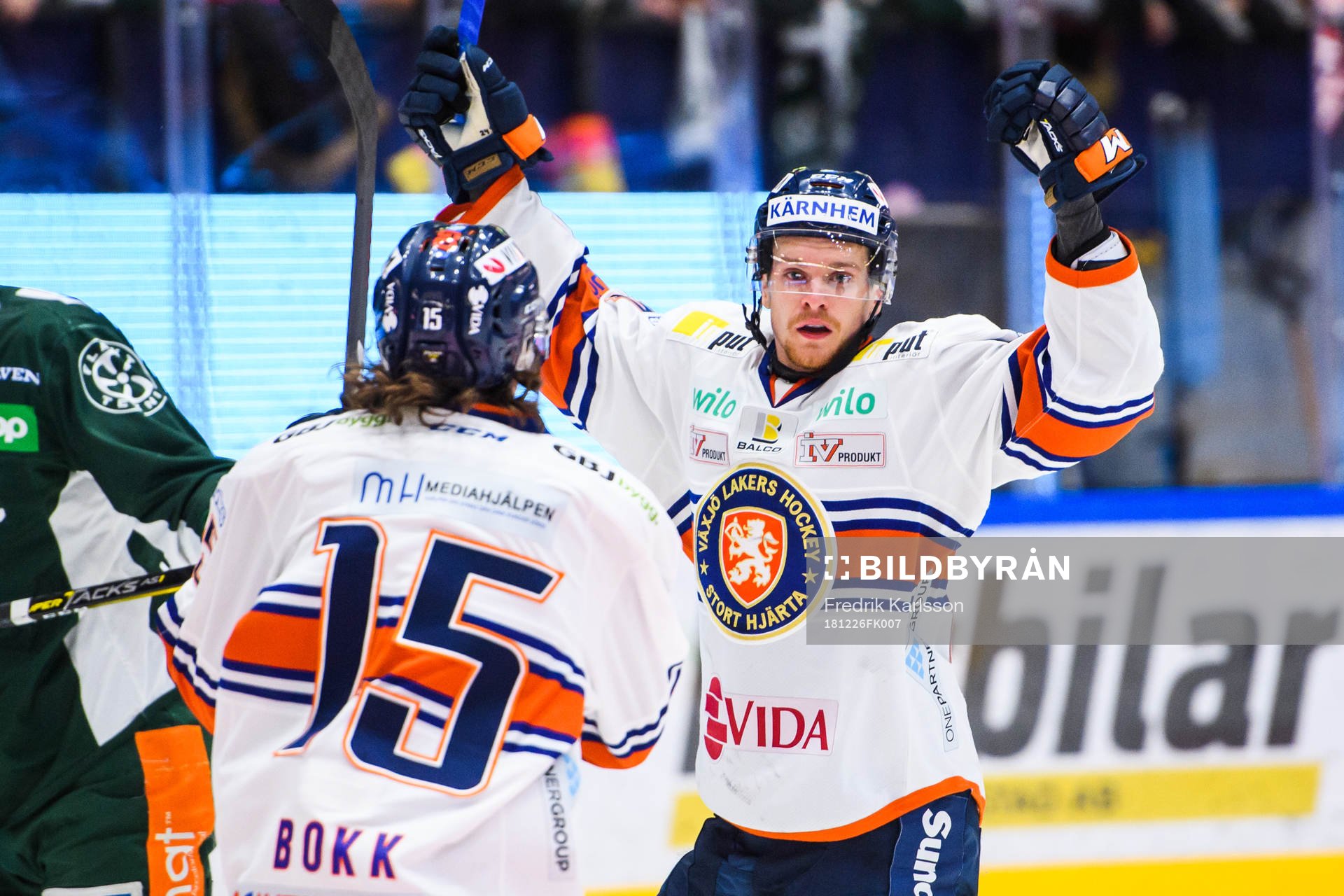 Växjös Brendan Shinnimin jublar