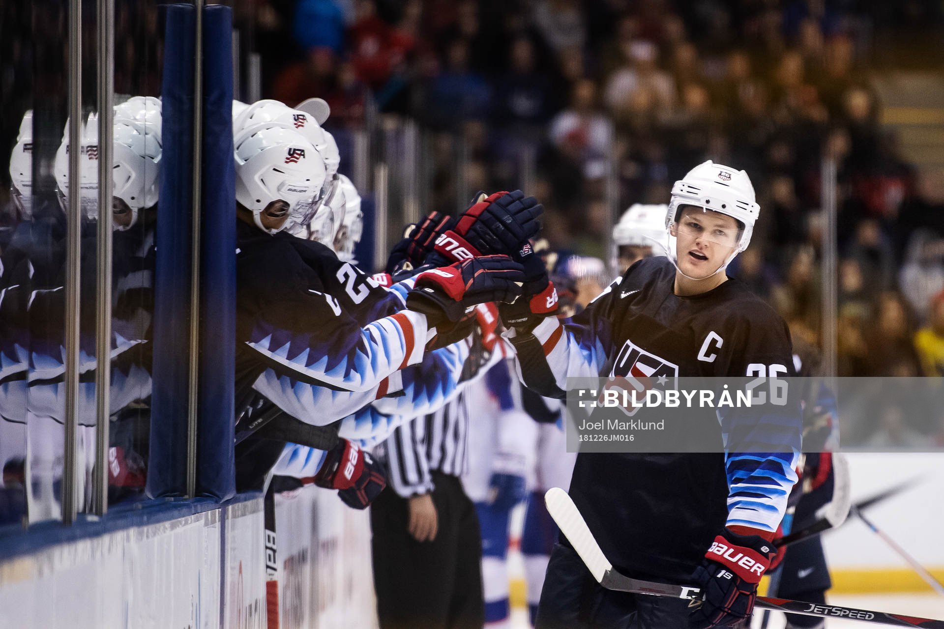 Mikey Anderson of USA celebrates with teammates