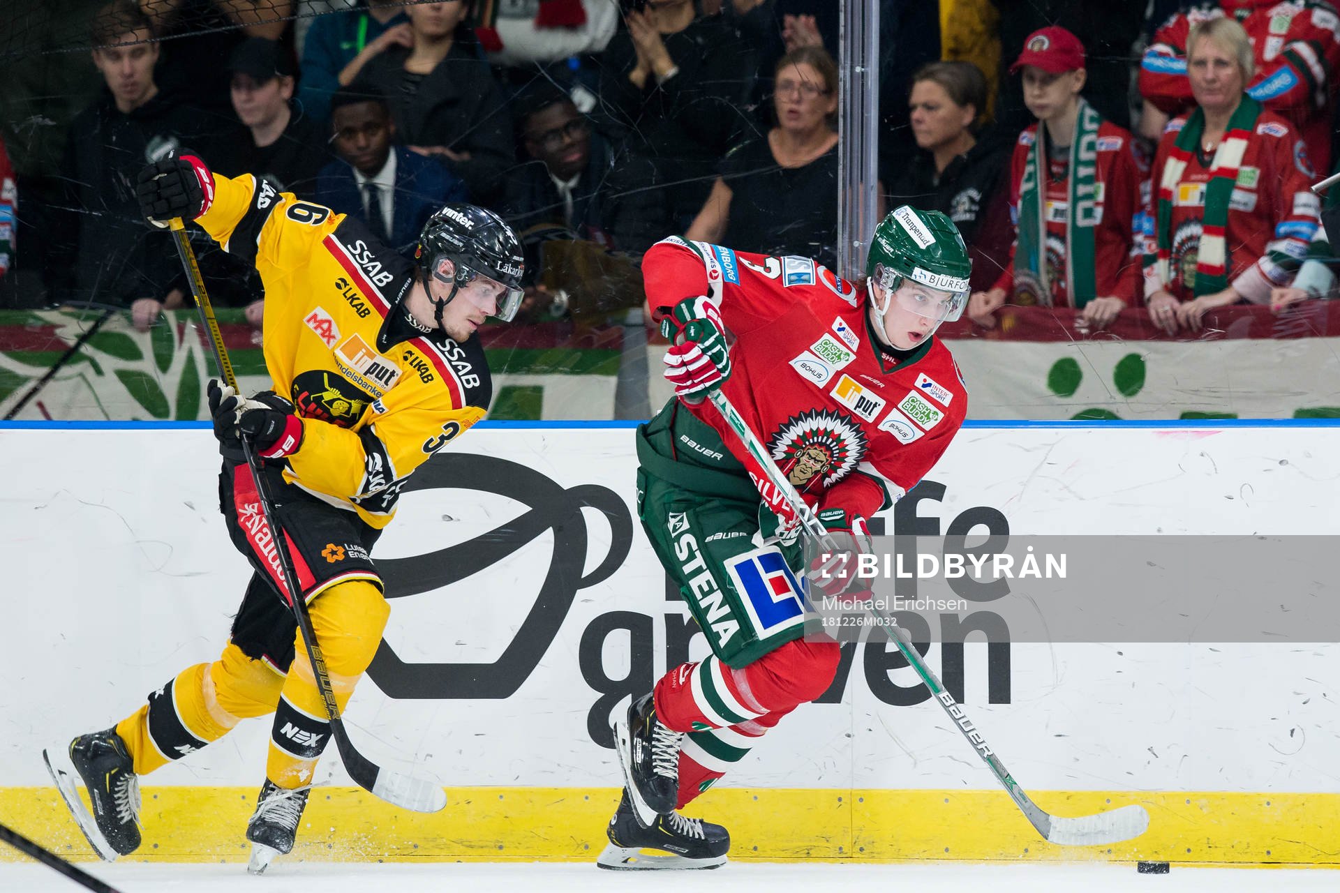 Luleås Emil Larsson och Frölundas Jacob Moverare