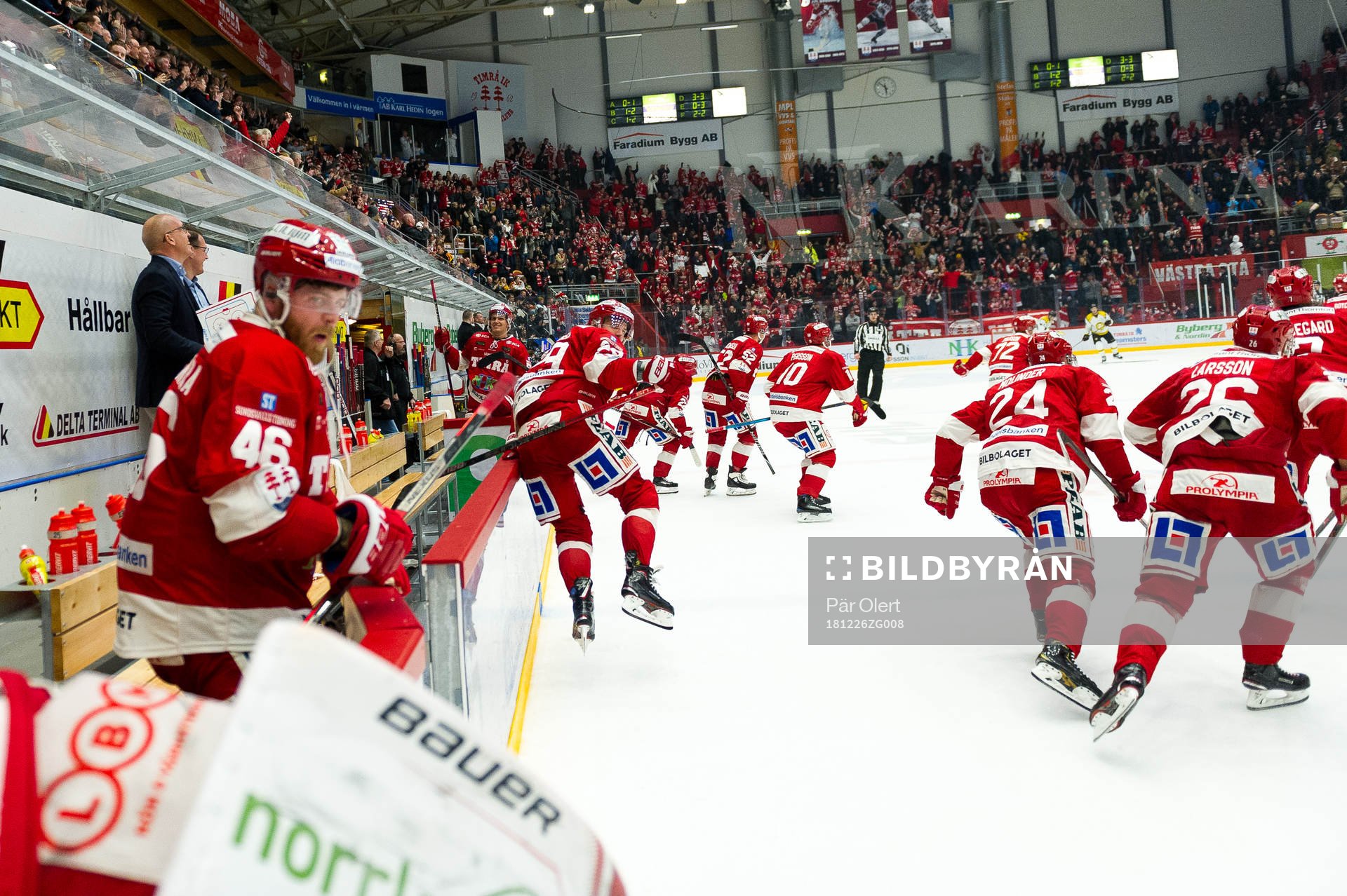Timrås spelare jublar