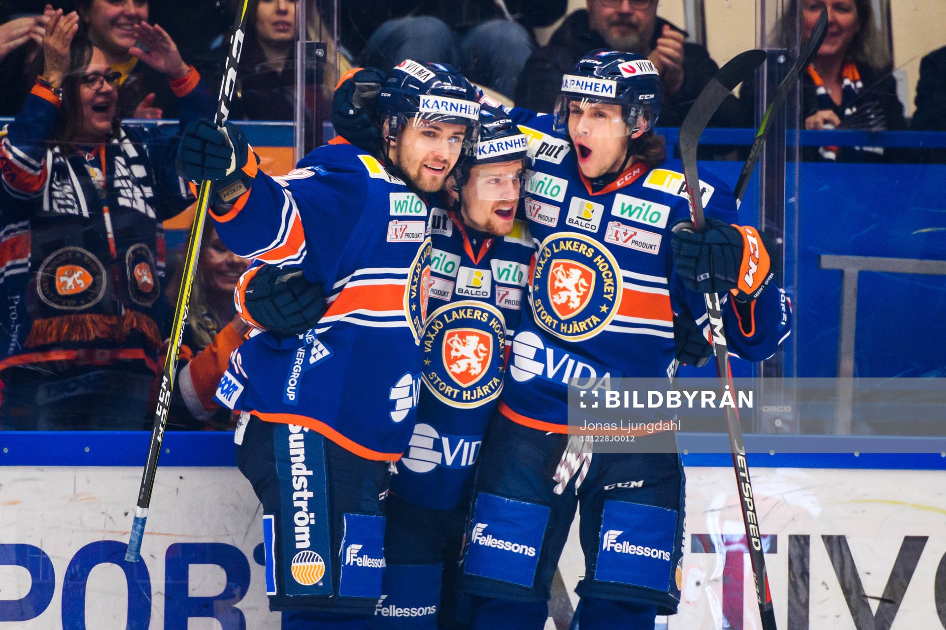 Växjös Arvid Lundberg, Brendan Shinnimin och Dominik Bokk