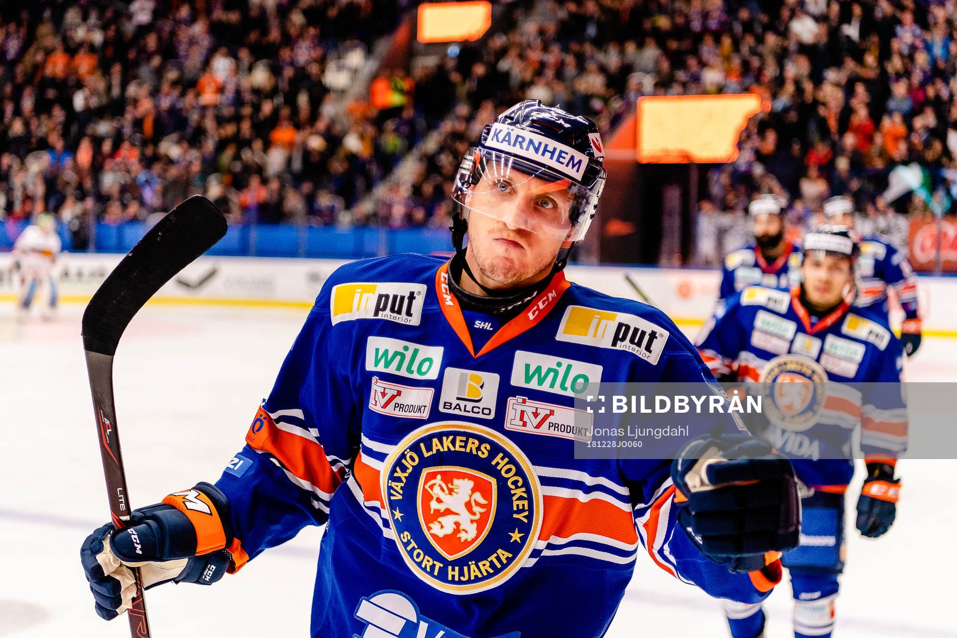 Växjös Lauri Tukonen jublar