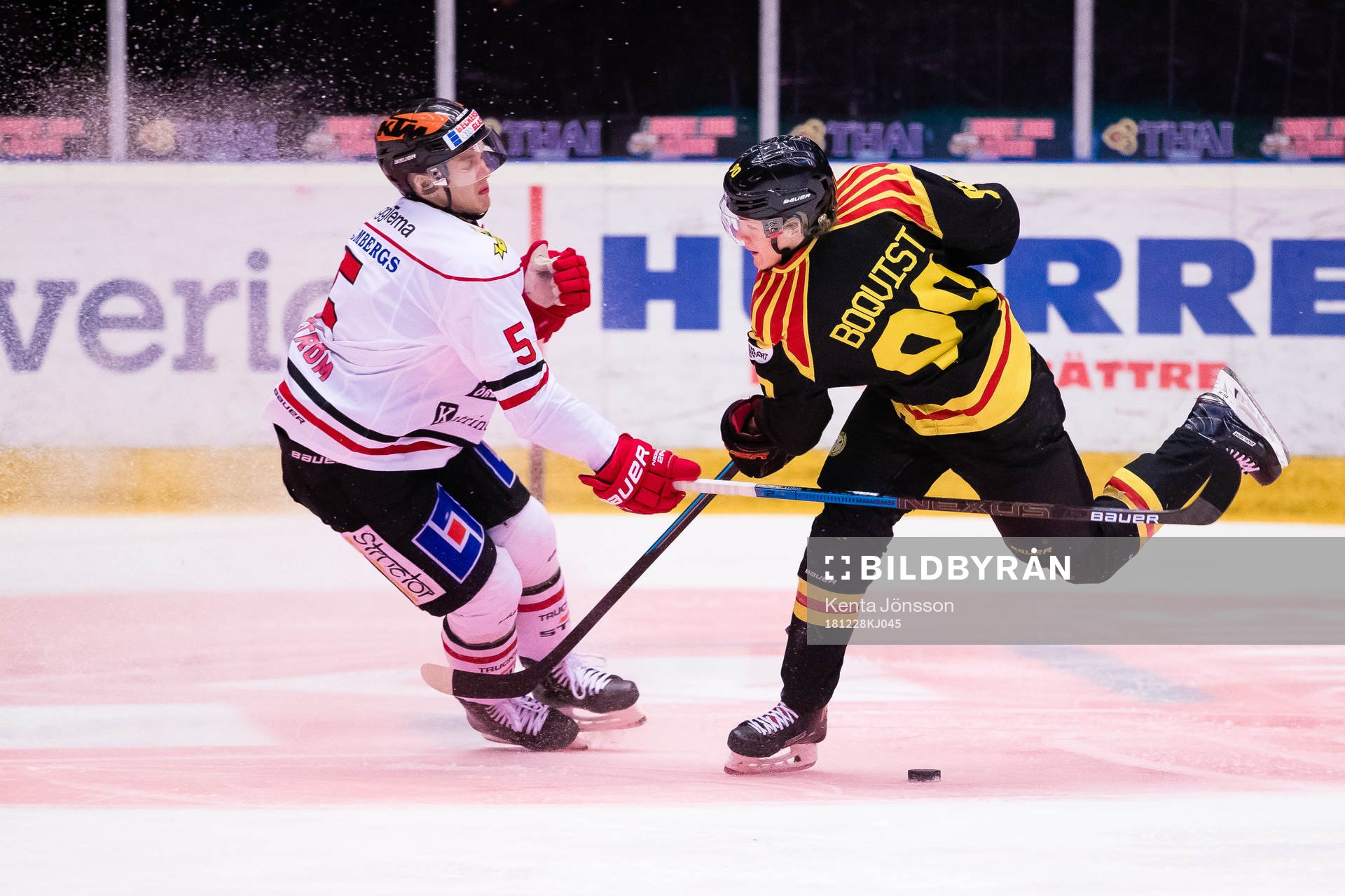 Brynäs Jesper Boqvist med ett misslyckat avslut mot mål i
