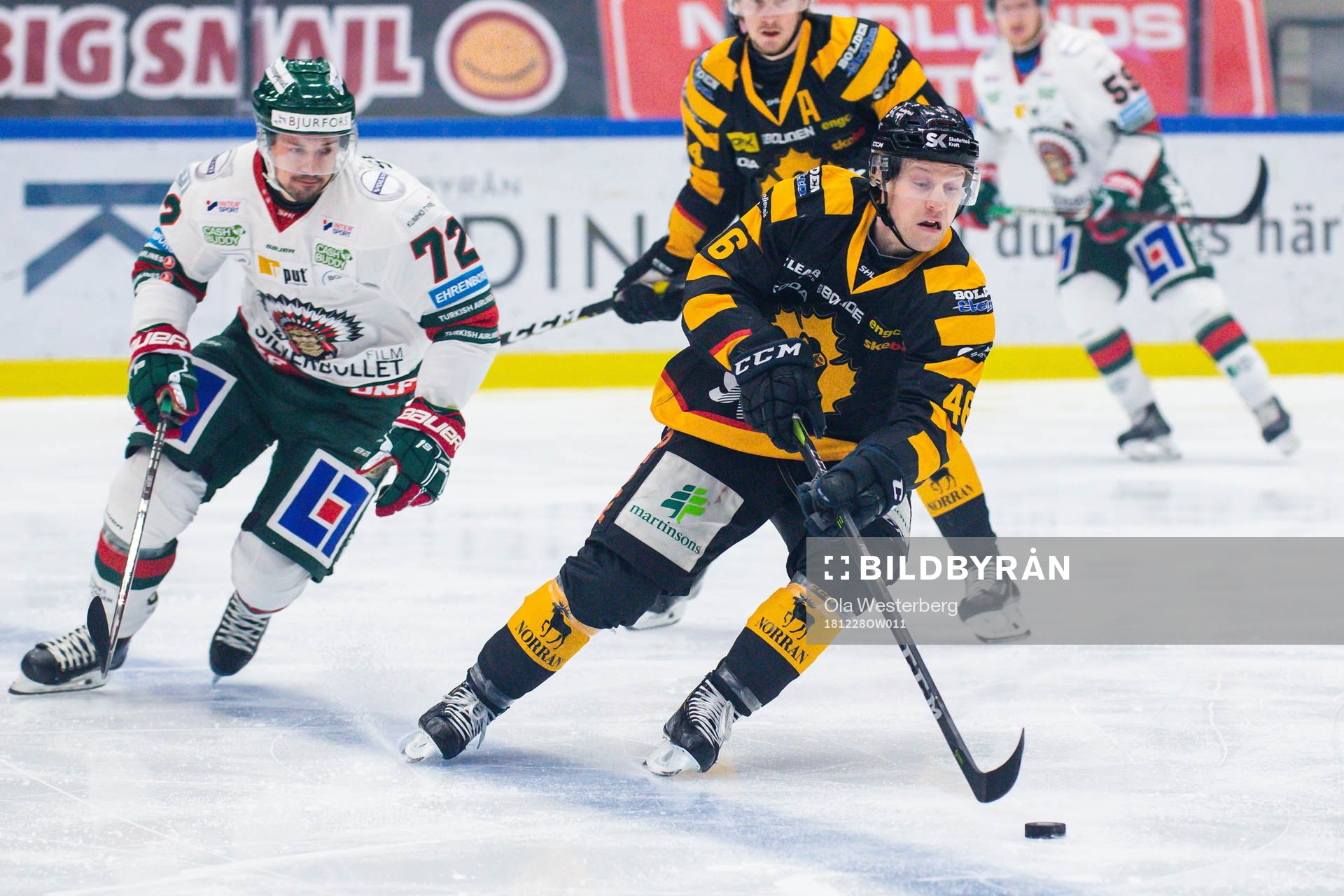 Frölundas Patrik Carlsson och Skellefteås Mathis Olimb