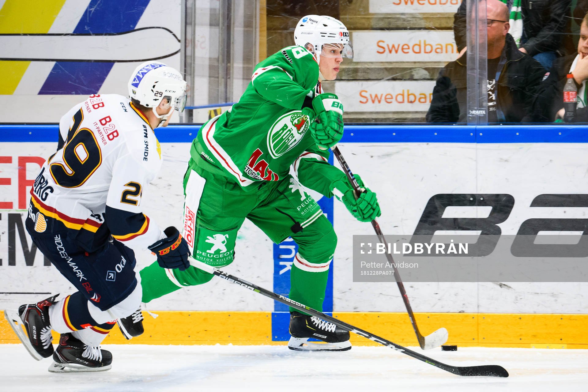 Djurgårdens Sebastian Strandberg och Rögles Jakob