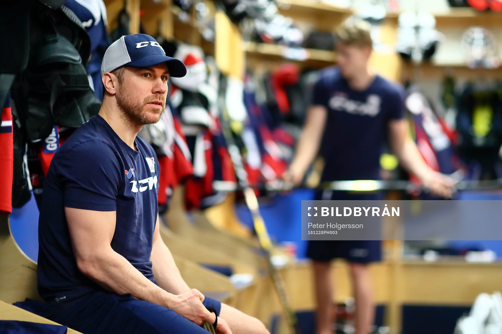 Linköpings Derek Roy före ishockeymatchen i SHL mellan