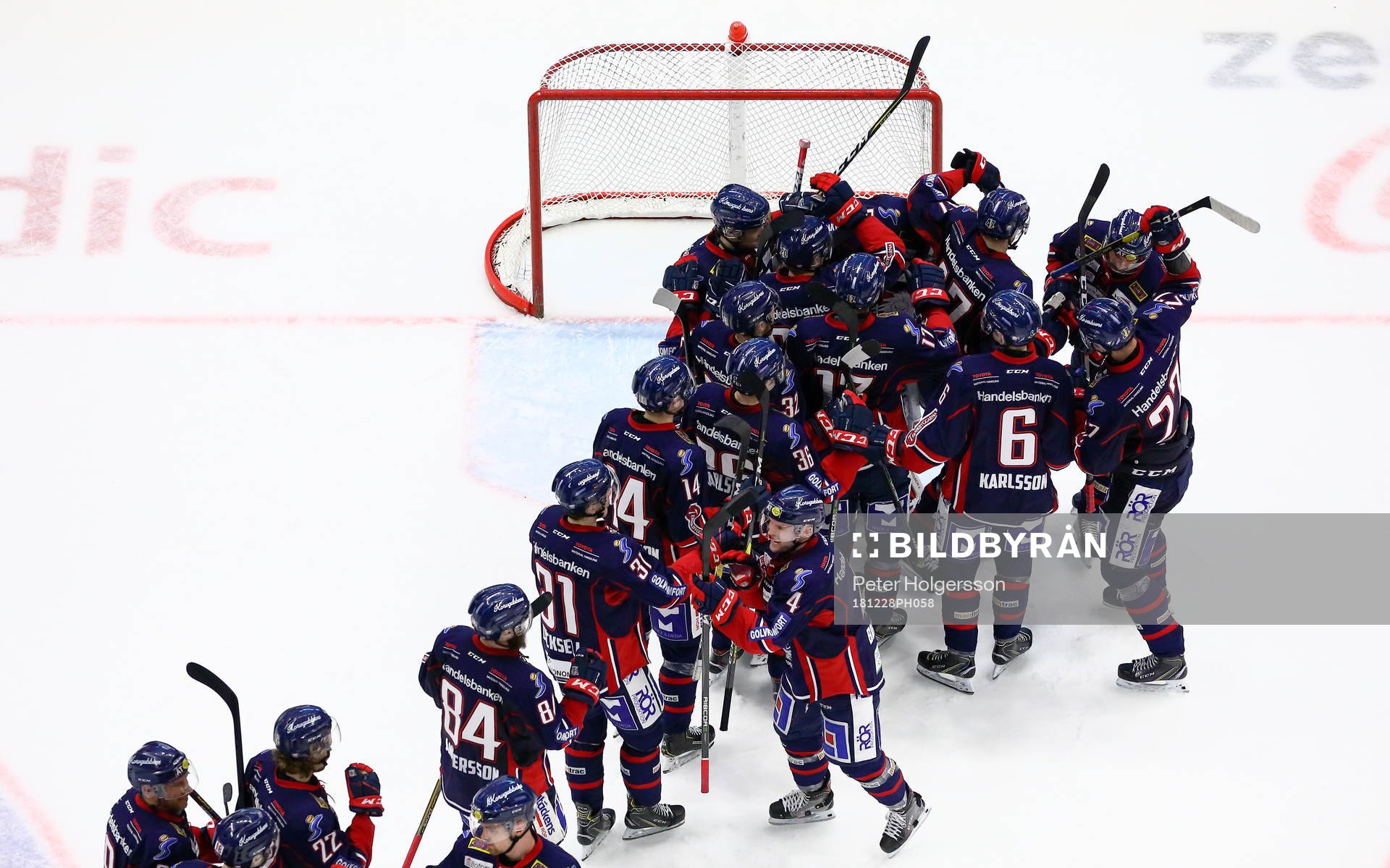 Linköpings spelare jublar