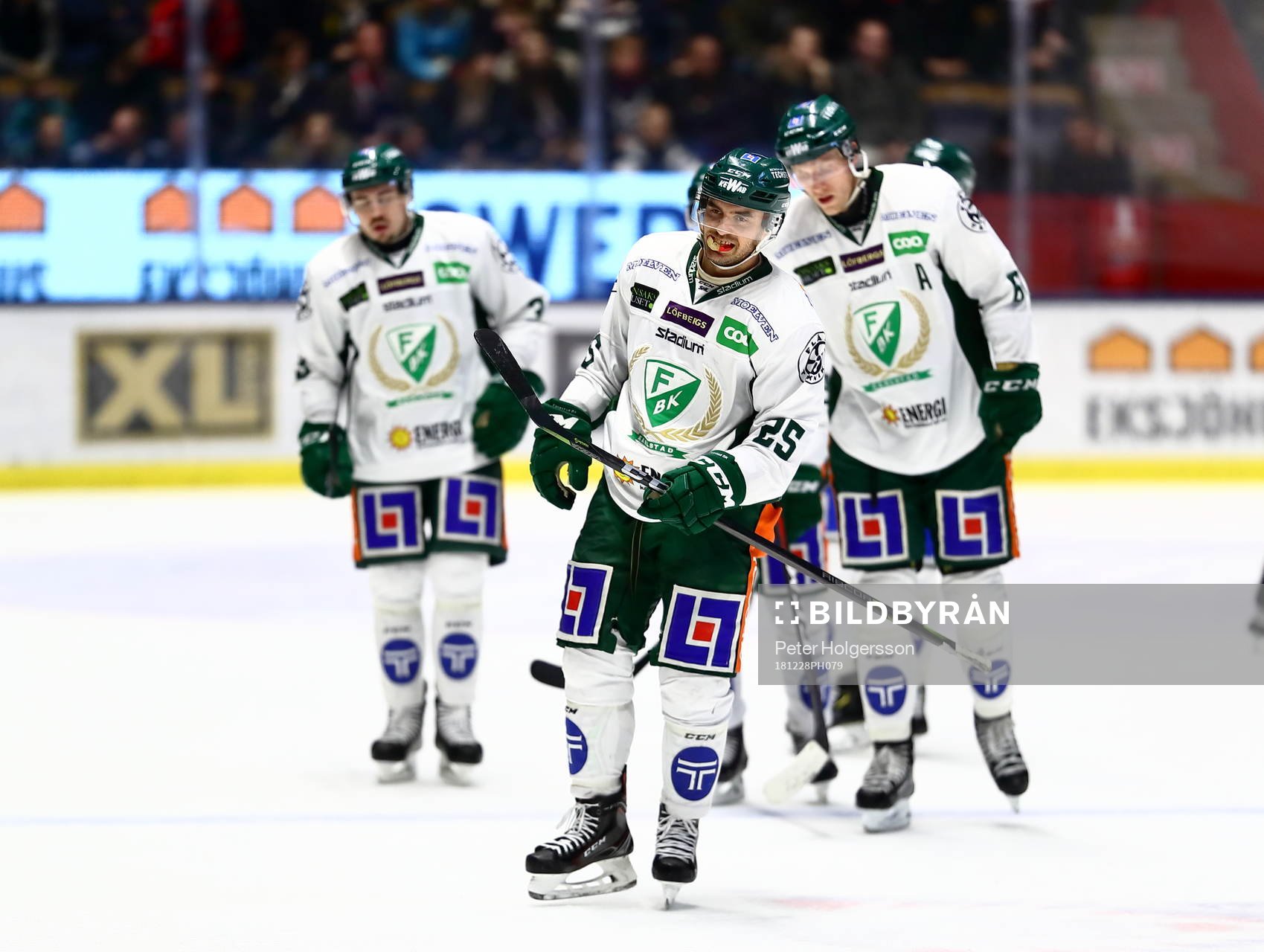 Färjestads spelare jublar