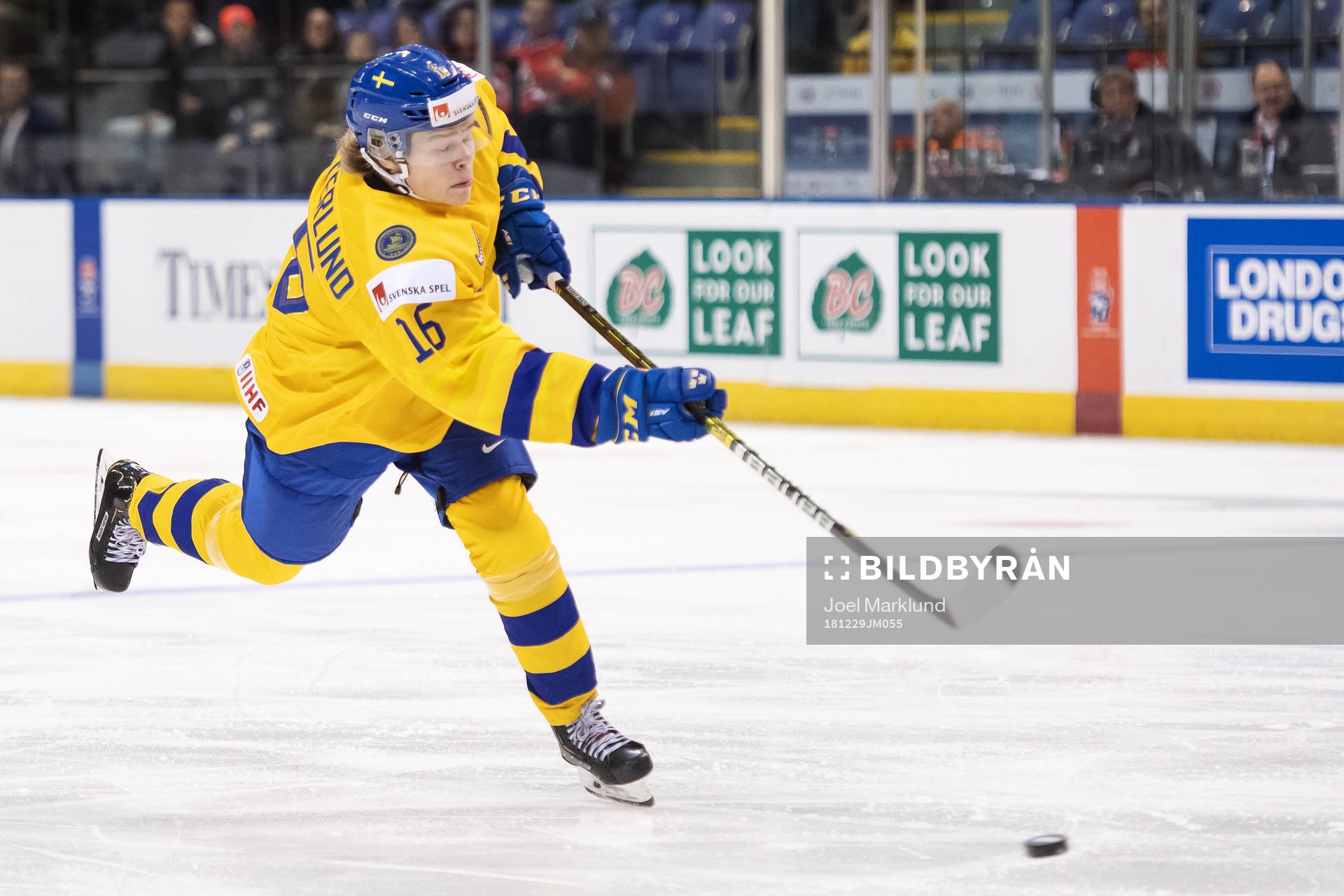 Filip Westerlund of Sweden shoots and scores 1-0