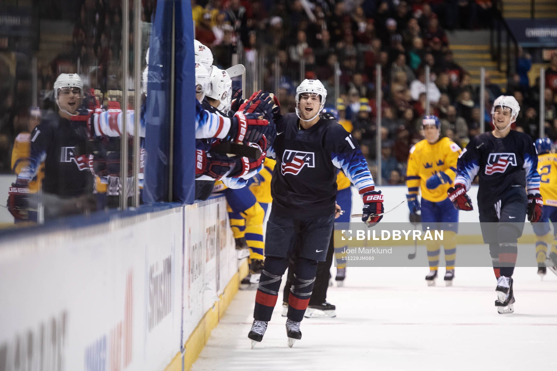 Ryan Poehling of USA celebrates