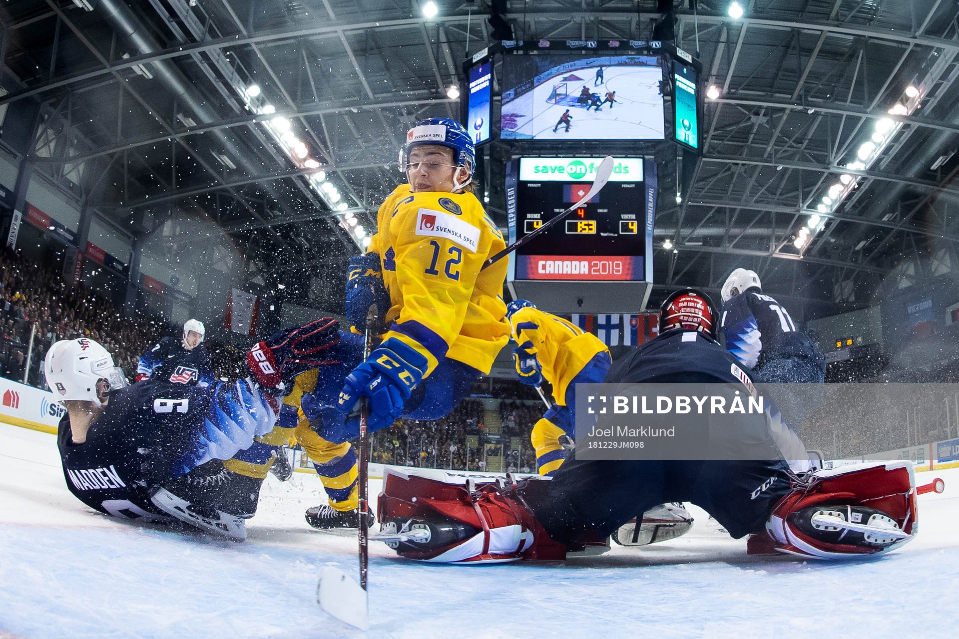 Erik Brännström of Sweden in action against Tyler Madden