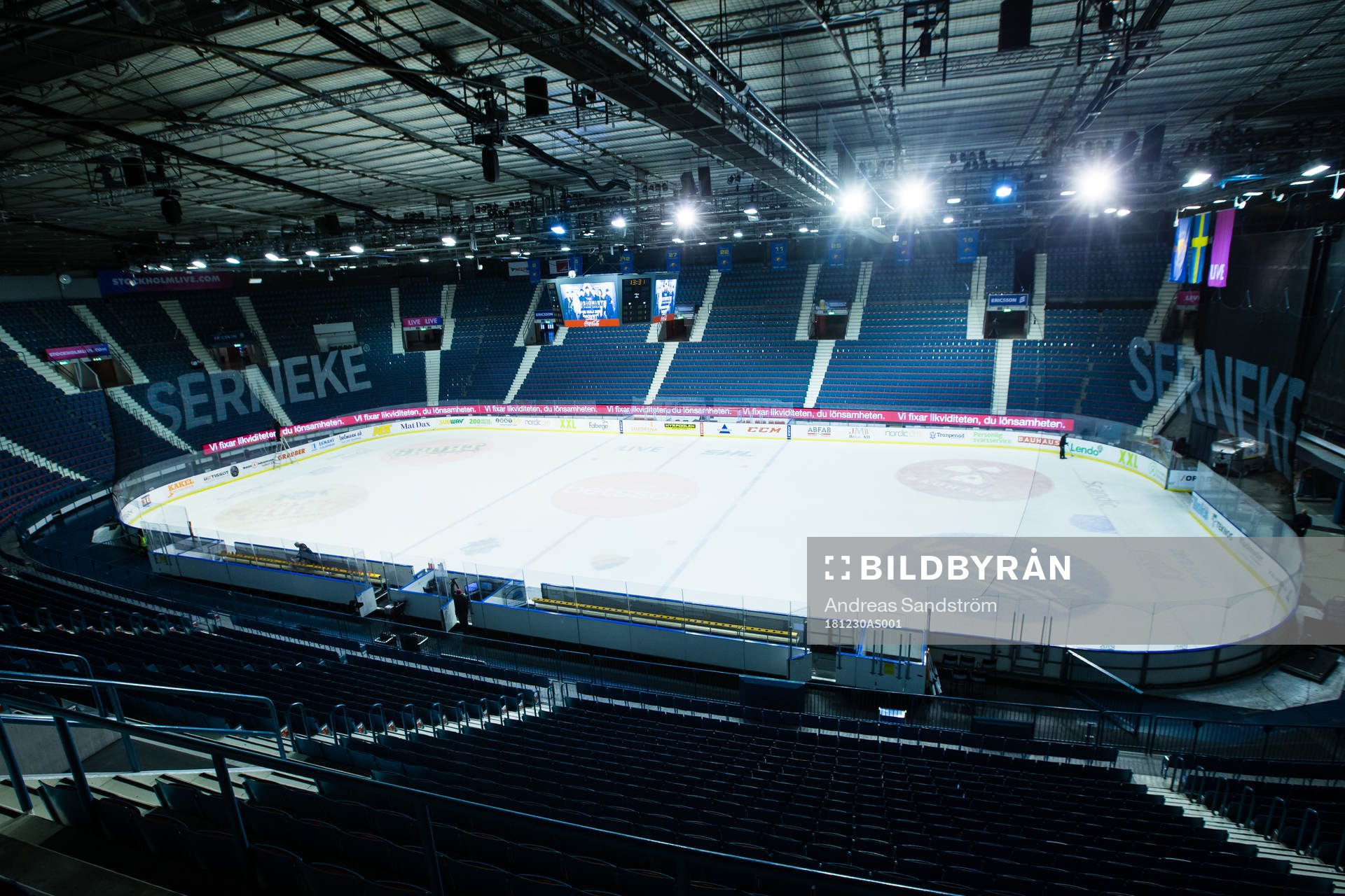 Generell vy över Hovets Isstadion