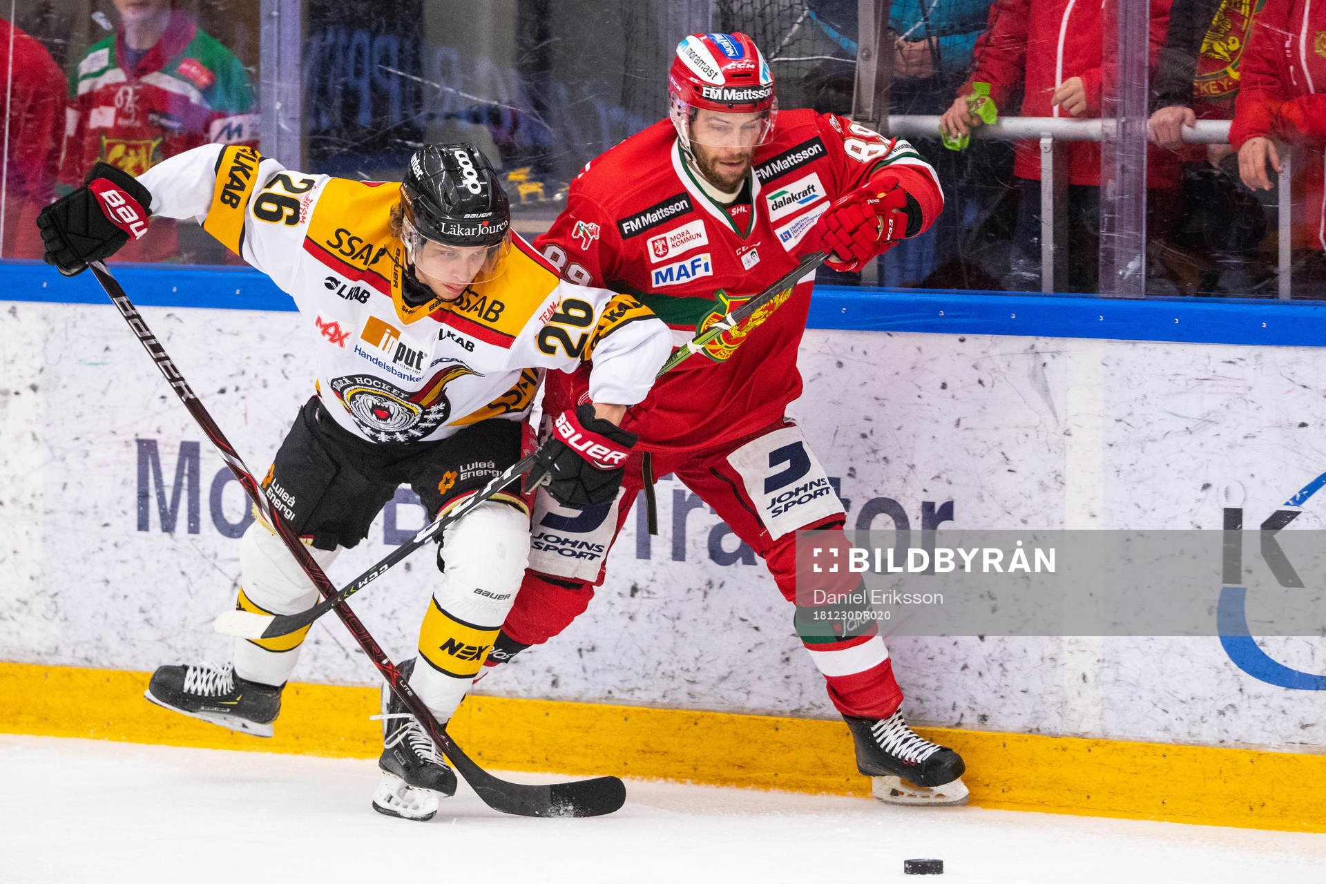 Luleås Lucas Jidenius och Moras Ryan Johnston