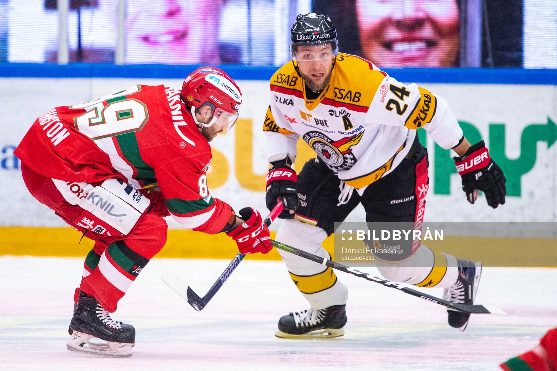 Moras Ryan Johnston och Luleås Johan Harju