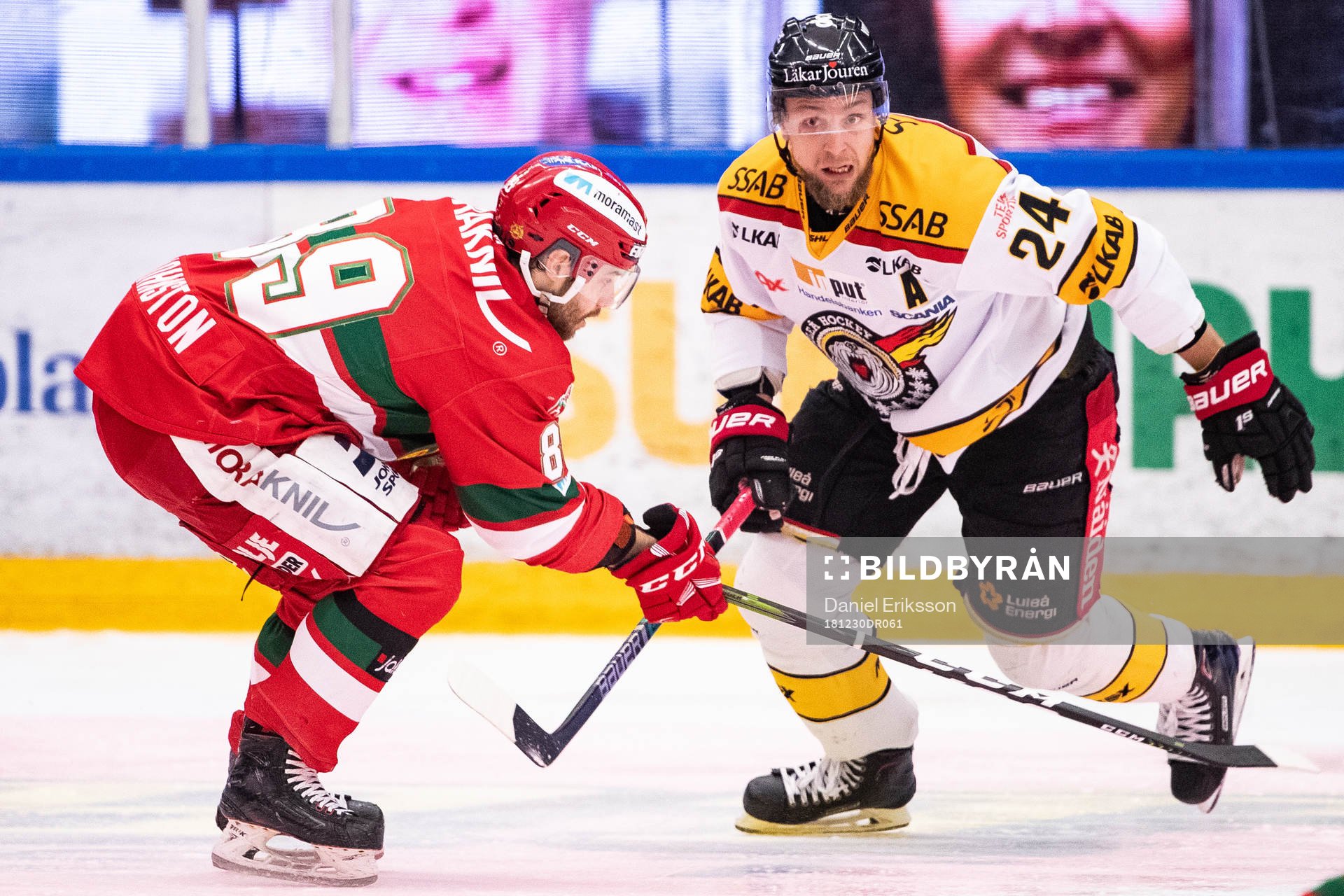 Moras Ryan Johnston och Luleås Johan Harju