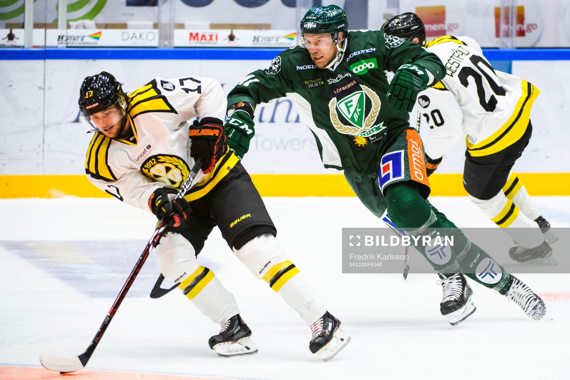 Brynäs Alexander Bjurström och Färjestads Ilari Melart