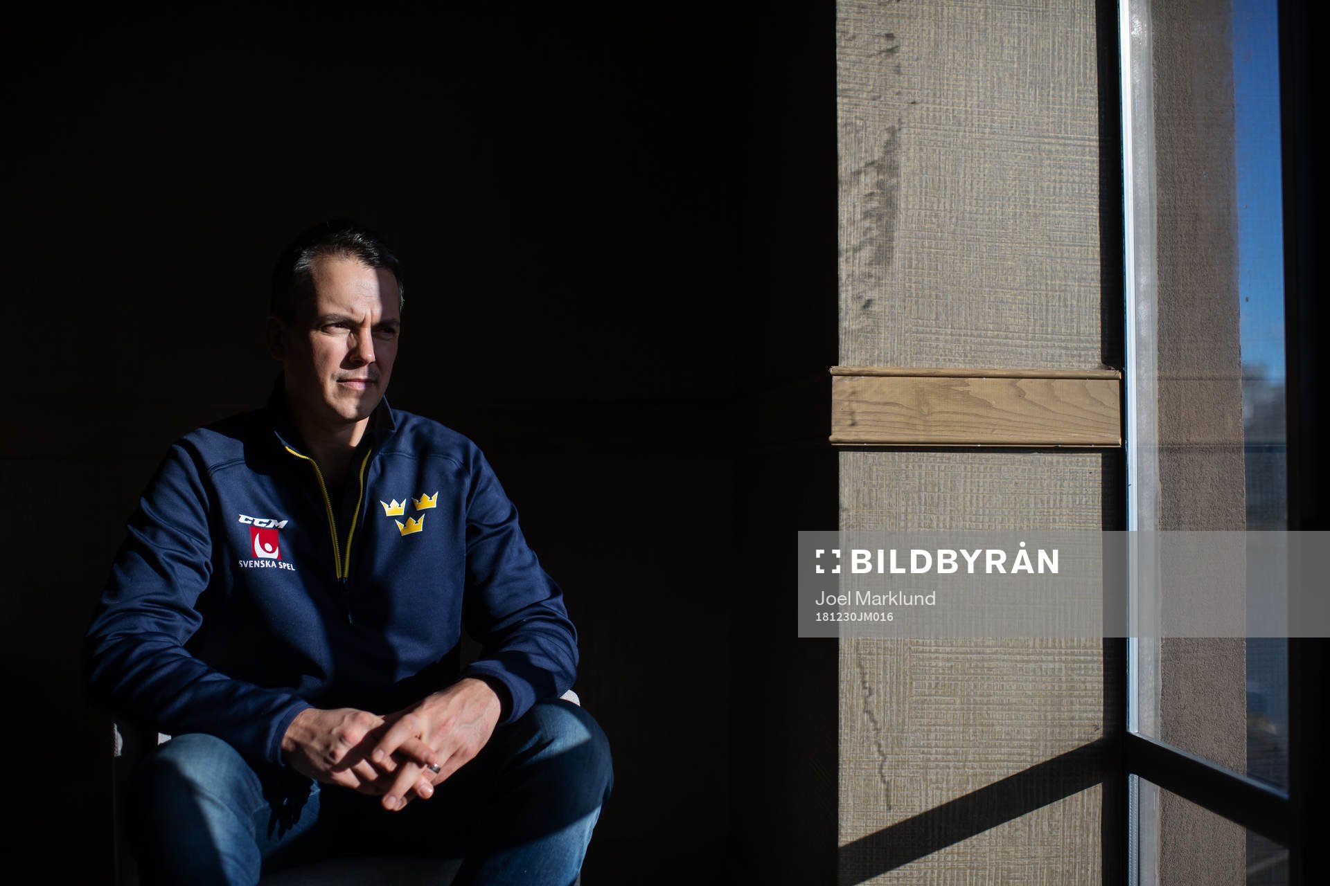 Head coach Tomas Montén of team Sweden poses for a