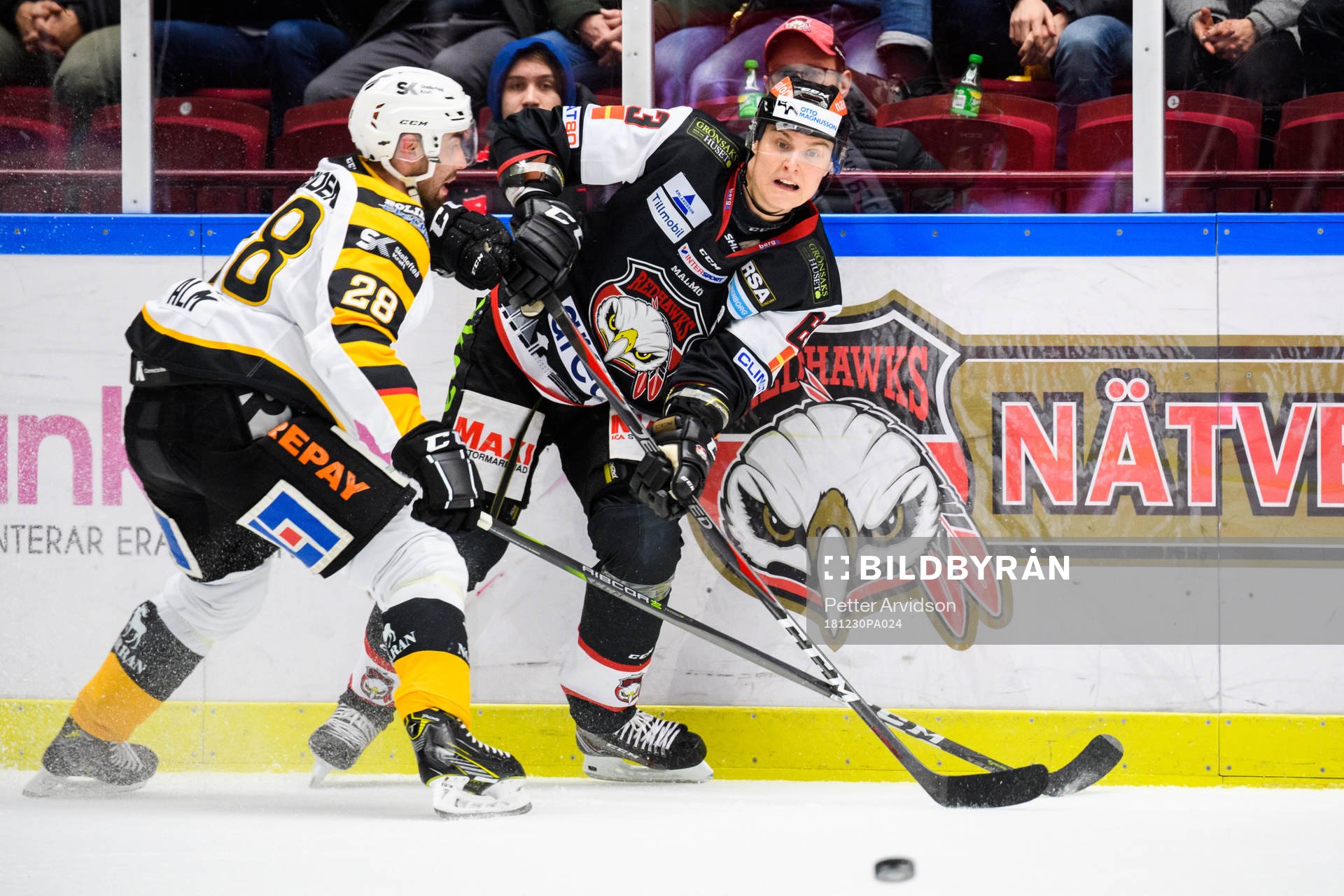 Malmö Redhawks Fredrik Händemark och Skellefteås Johan