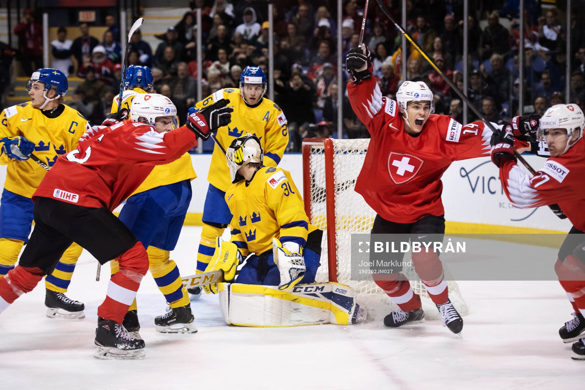Matthew Verboon, Sandro Schmid and Luca Wyss of Switzerland